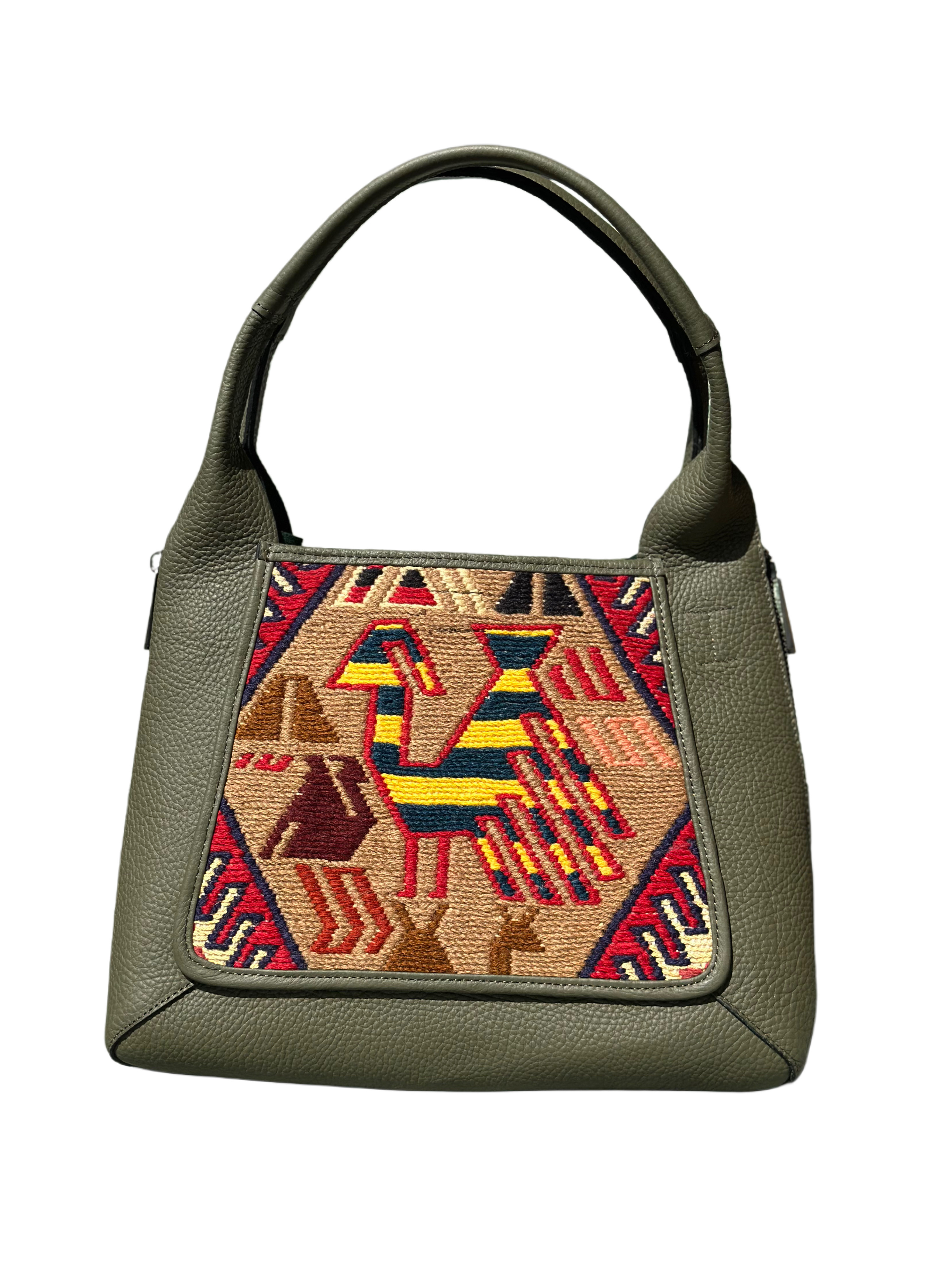 K28 土耳其真皮地氈手袋（墨綠色）