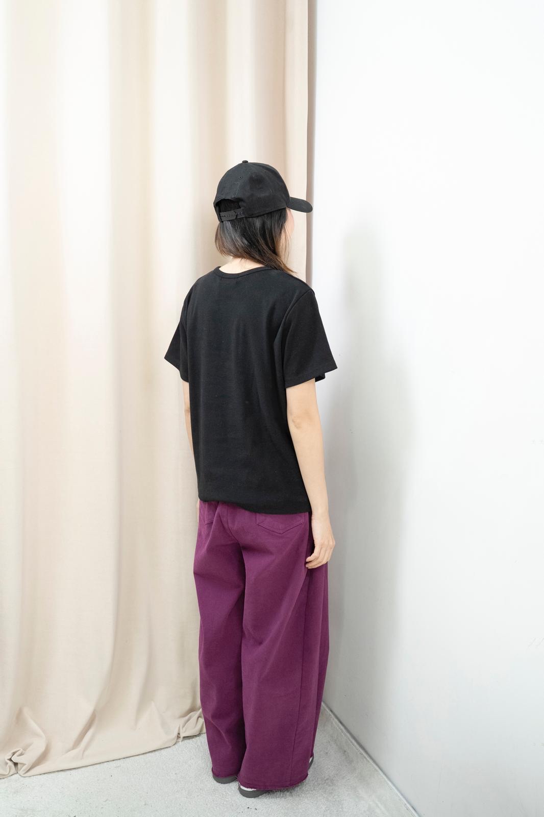 文字舒適棉Tee（黑色）