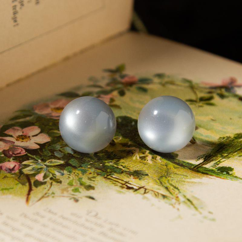 1960s Blue Lucite Screwback Earrings (EA0122)