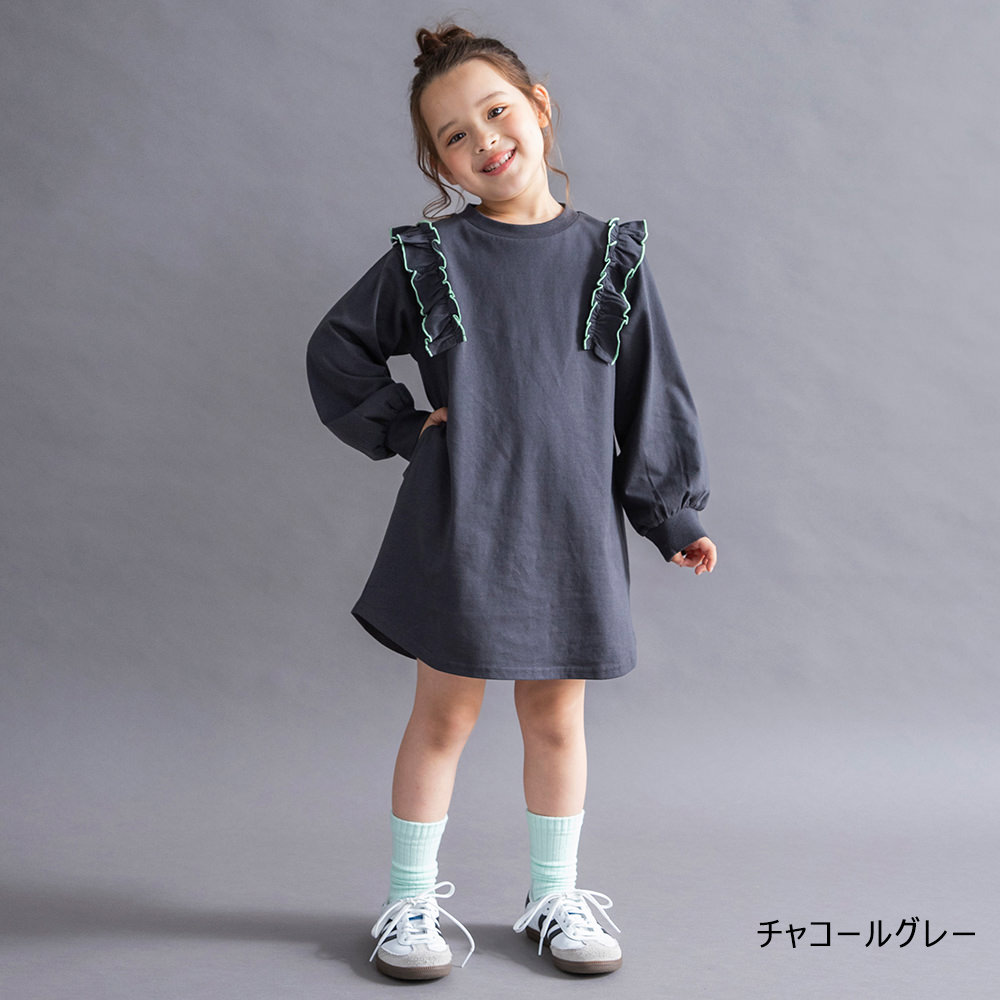 🆕【⭐訂購⭐】🇯🇵 日本直送  🌀優雅 肩部/立體愛心荷葉邊 寬鬆版型 連身裙［4款選］🌀[ELHA-0073][260919]