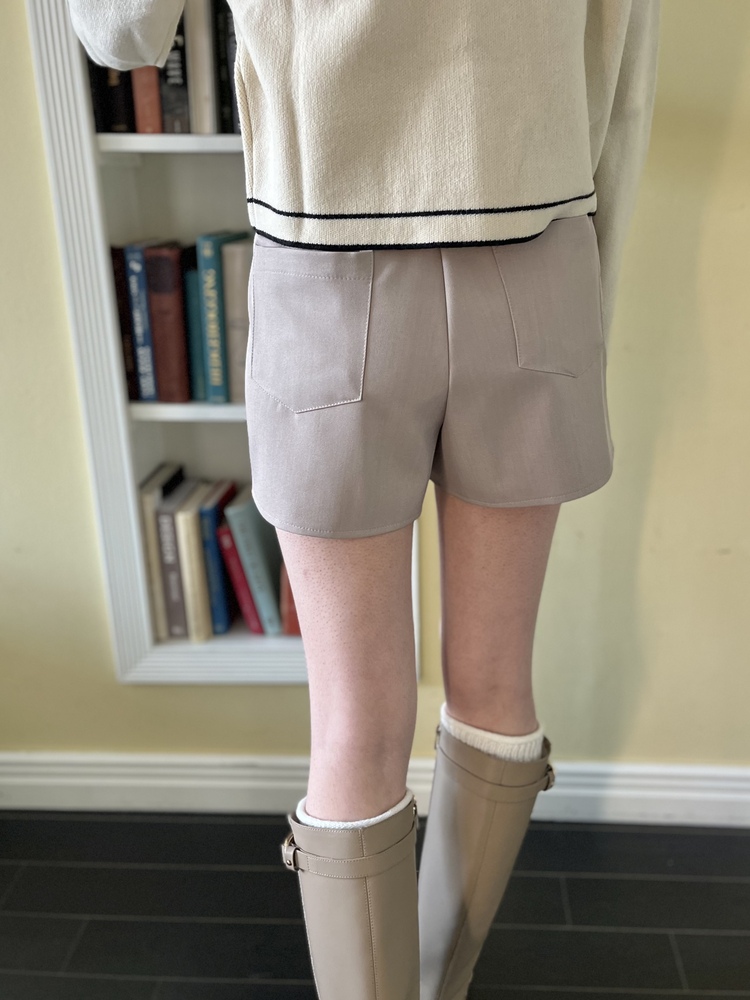 Front-Overlap Skorts (Mocha Beige)