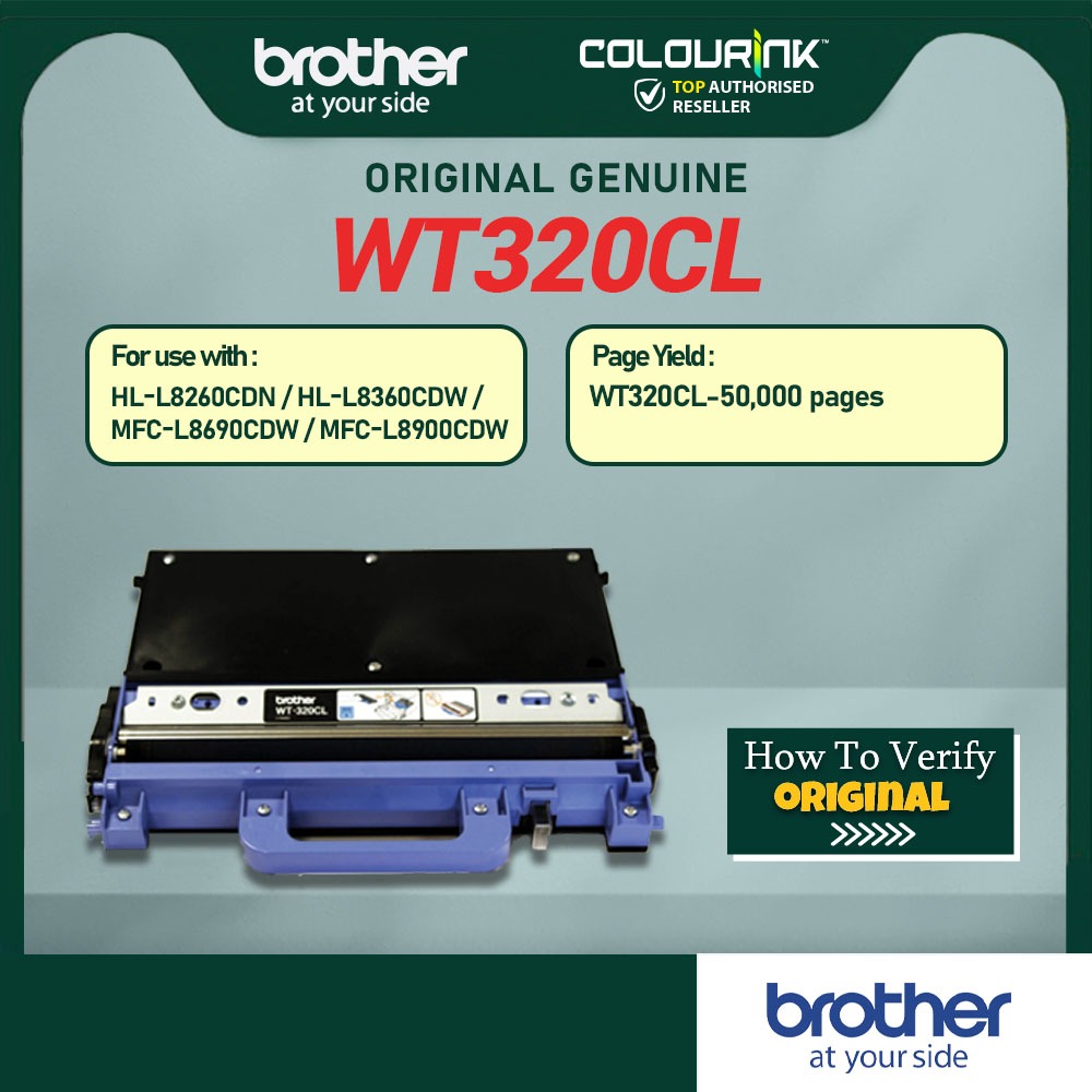 Brother Original WT-320CL Waste Toner Box for L8250CDN L8350CDW L8850CDW L9550CDW wt320cl