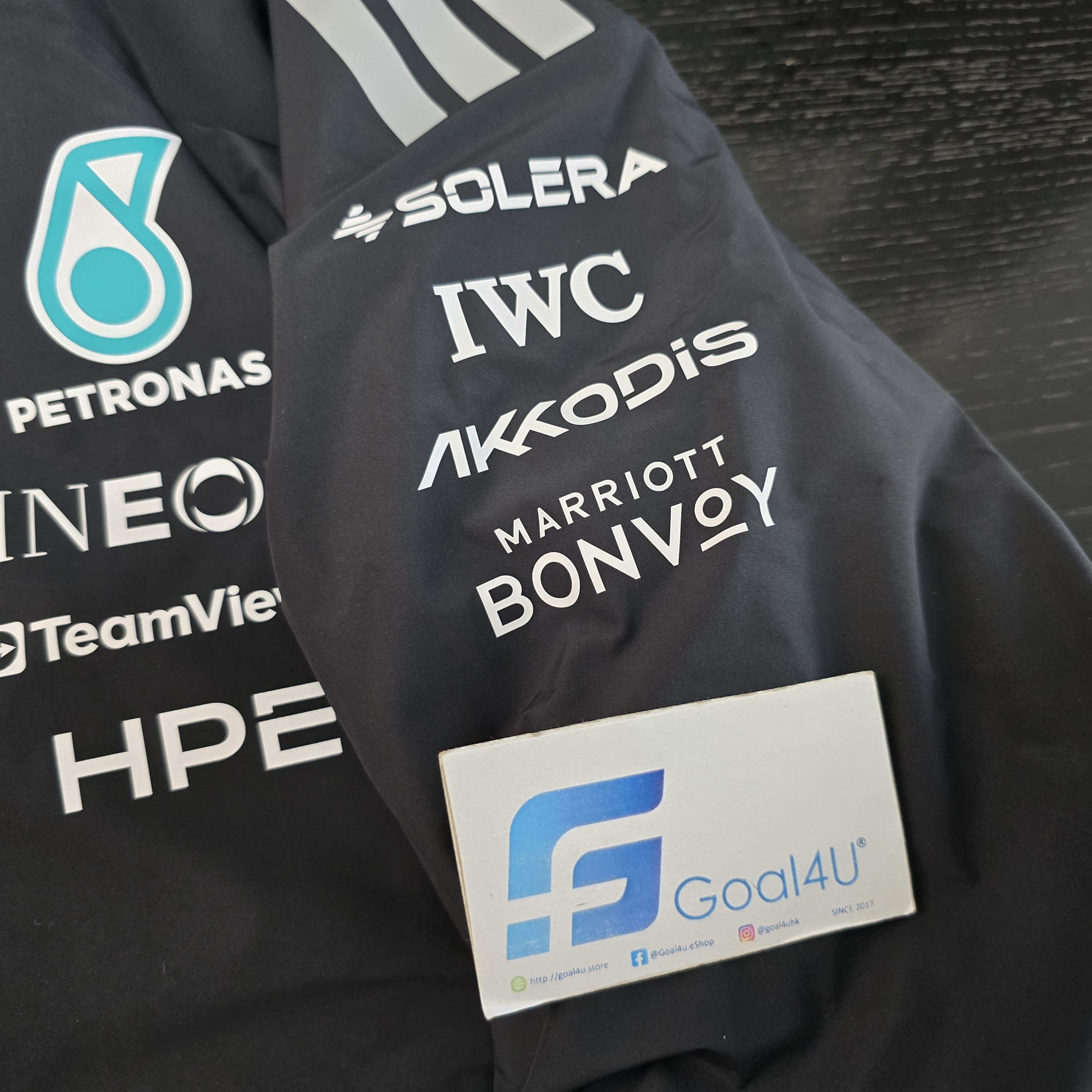 Adidas F1 Mercedes Benz 平治車隊 2026 黑色工程師外套 KE5552