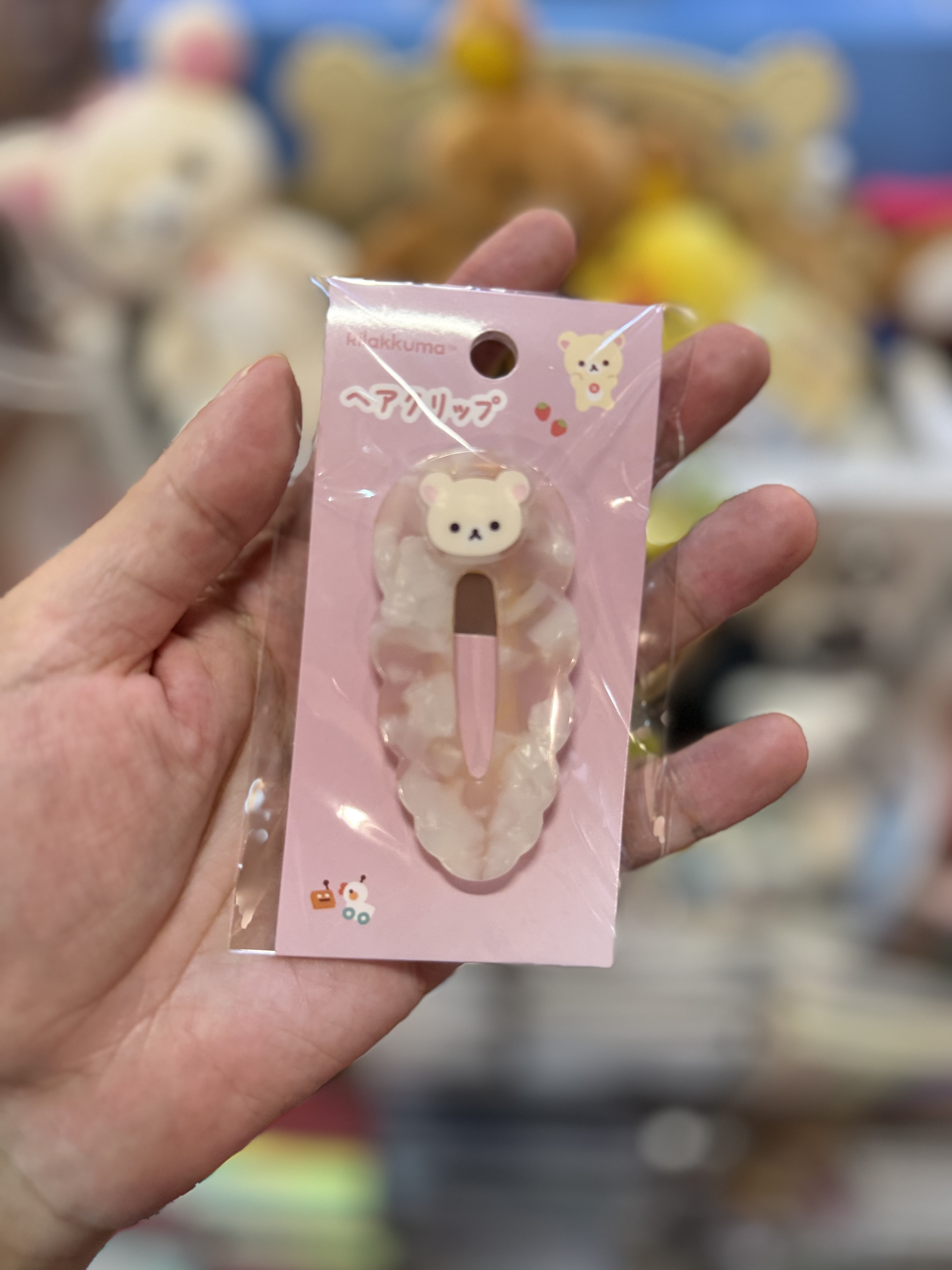 《現貨》全新Rilakkuma 碎石花紋髮夾
