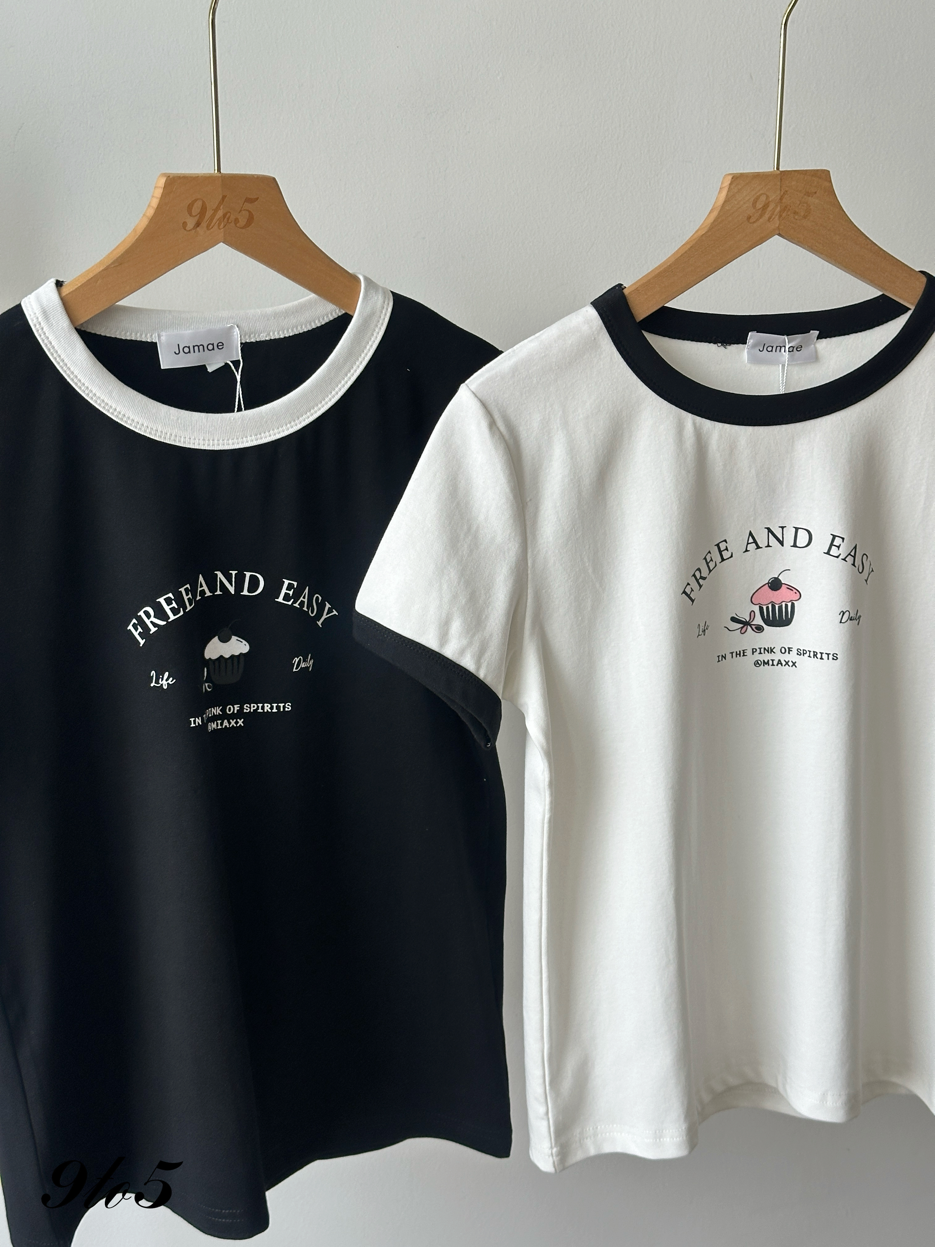 T4355 Printed Contrast Tee - 4 Colors 