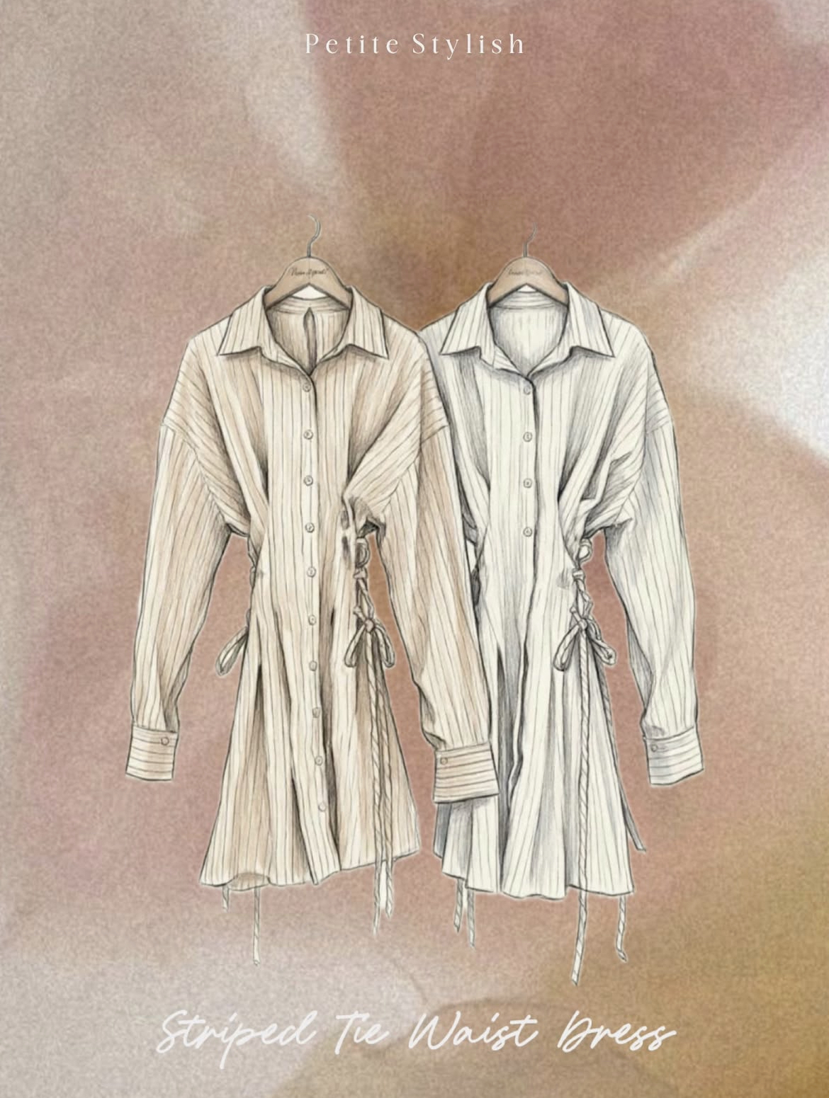 🌷| STRIPED TIE WAIST DRESS