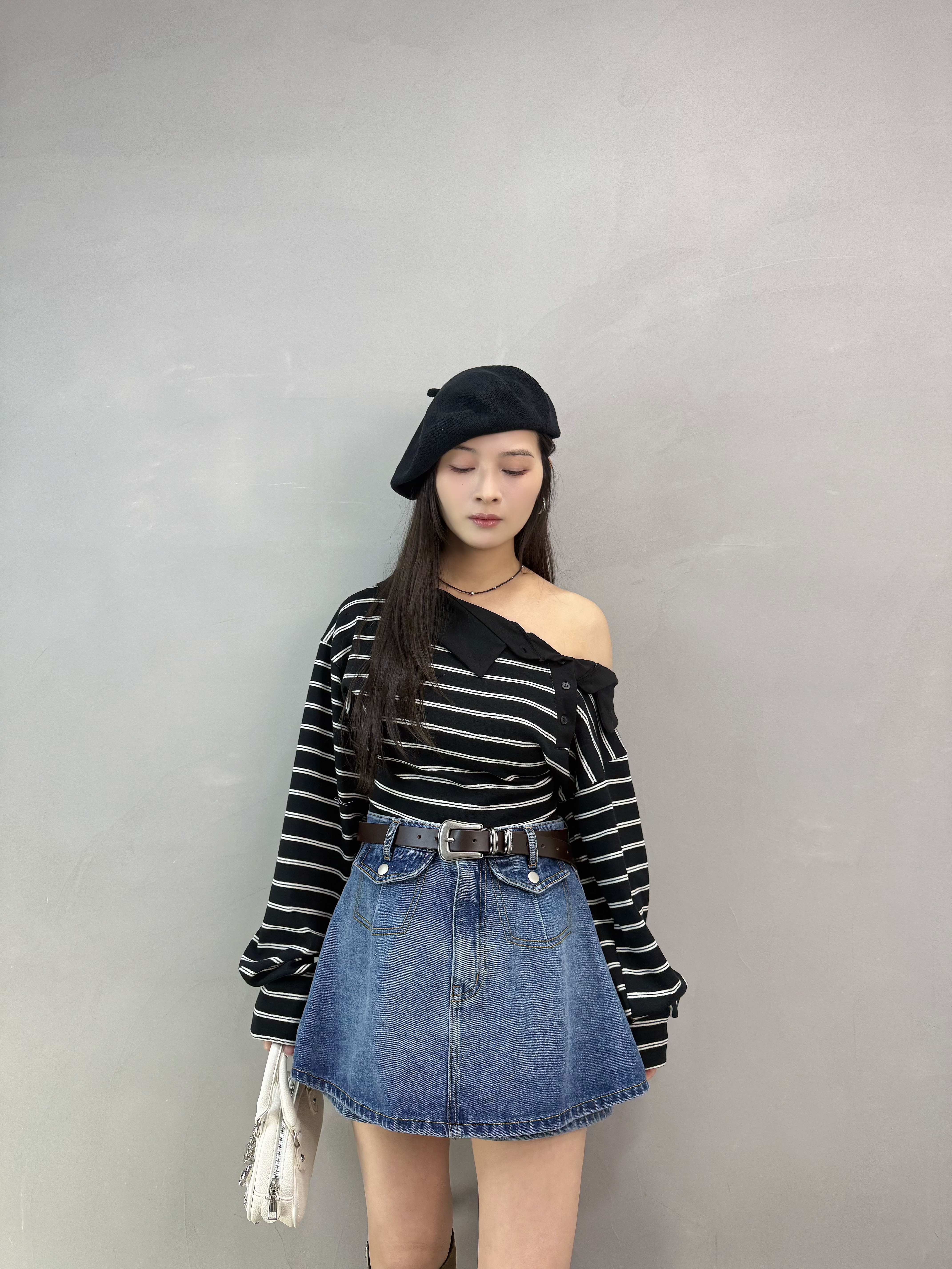 H13 Polo領扣鈕橫間top