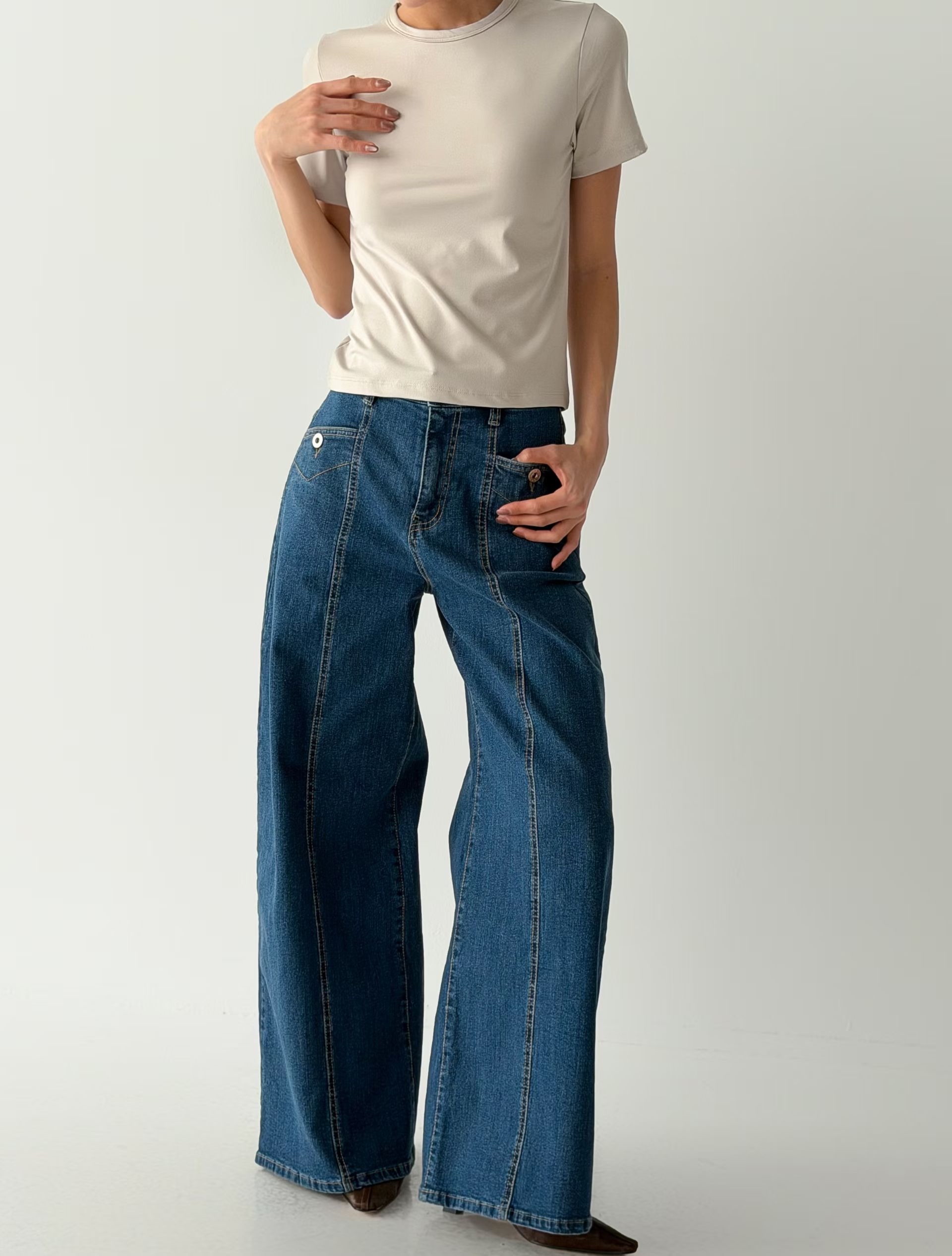 PT17 明骨線直筒牛仔