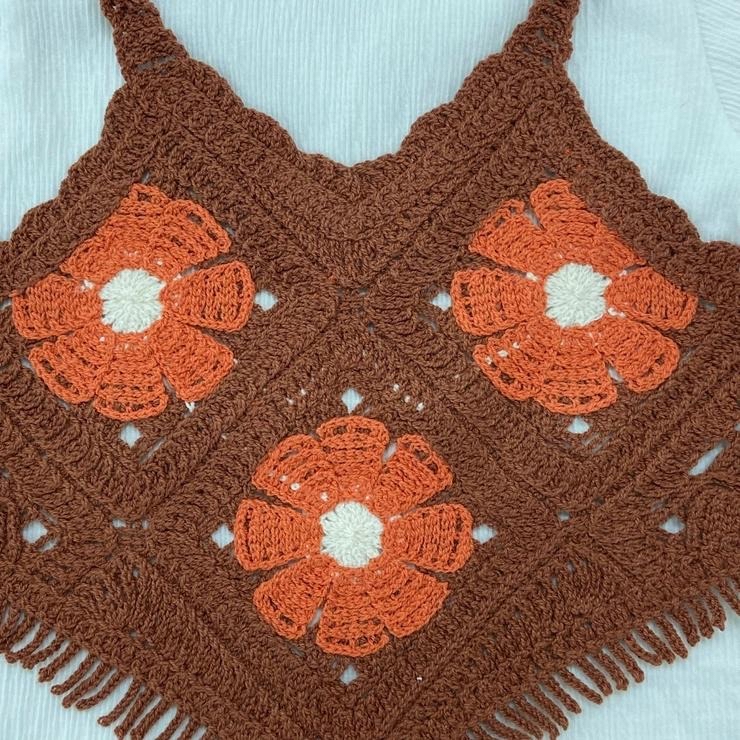 🇯🇵限時預訂 日本直送🇯🇵nayun兩色鉤針編織吊帶疊穿短袖上衣