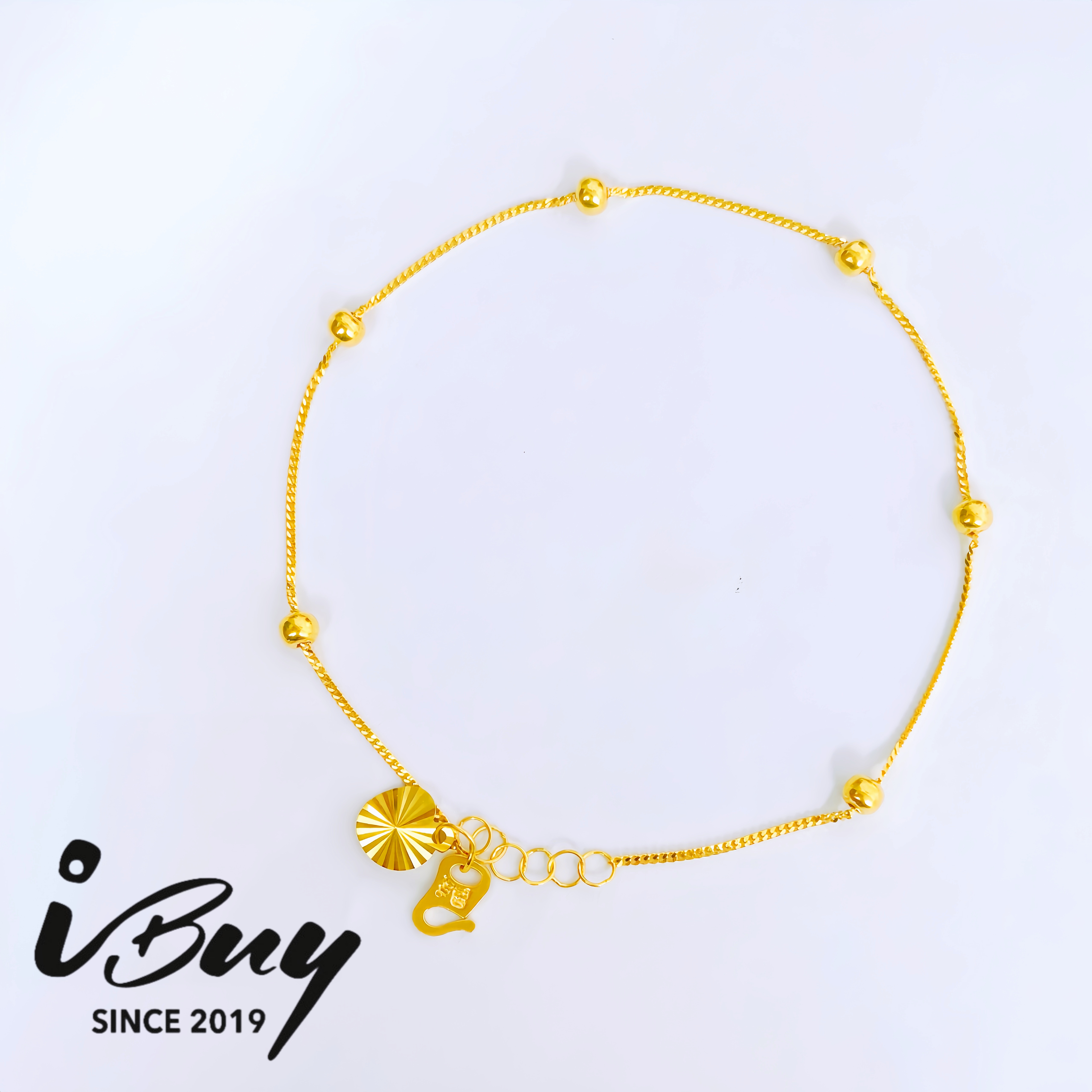 916 GOLD BALL CHAIN BRACELET 916 金 光珠手链