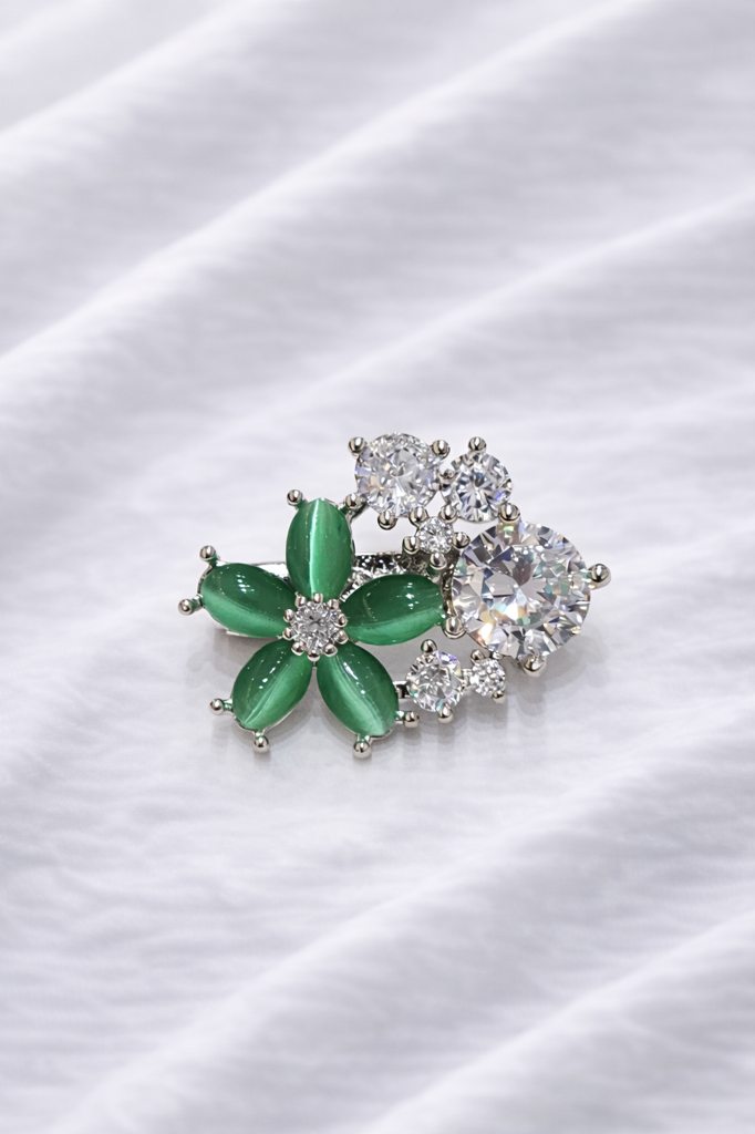 Swarovski Stone Flower by The Stone Brooch