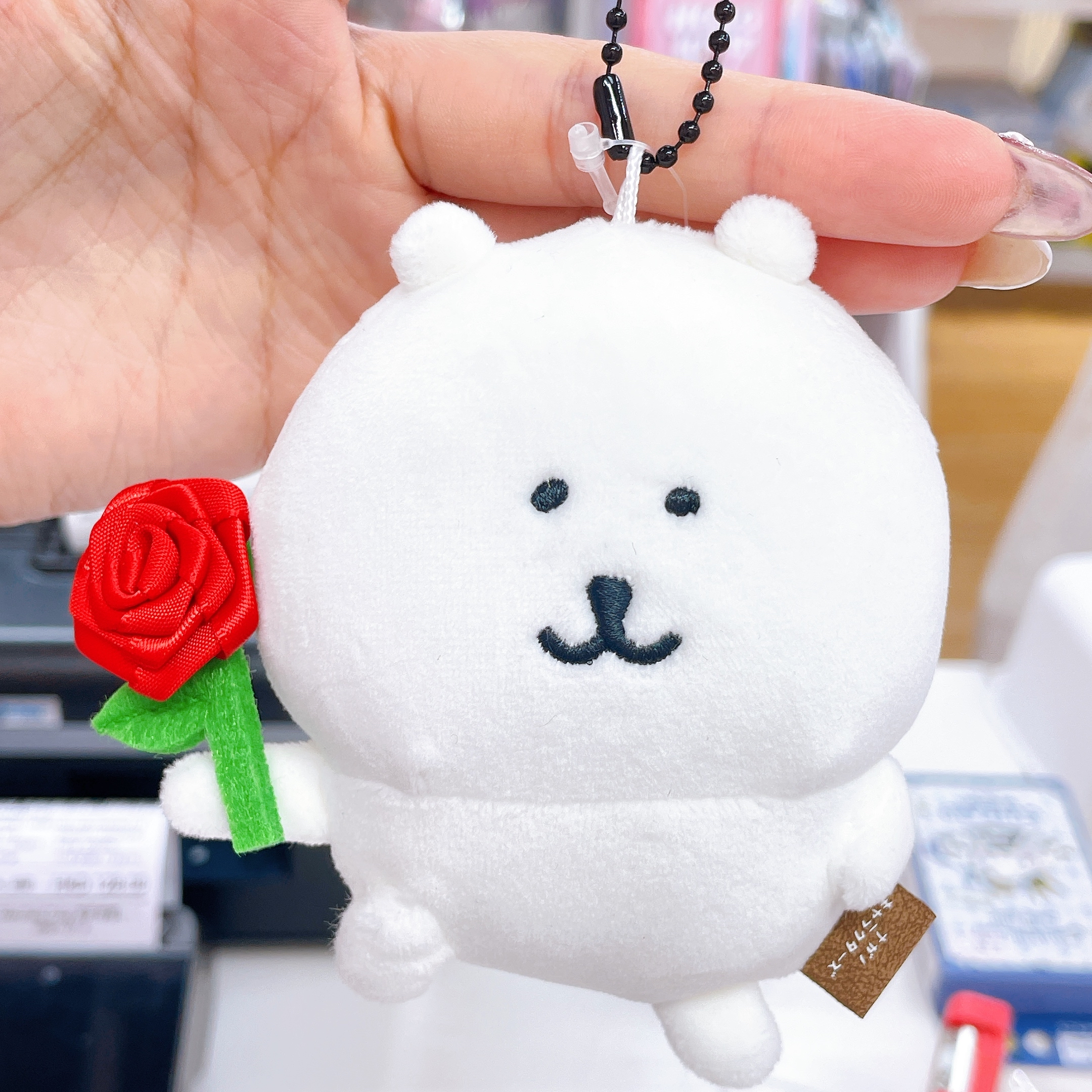 日本直送joke bear自嘲熊玫瑰花心心公仔掛飾