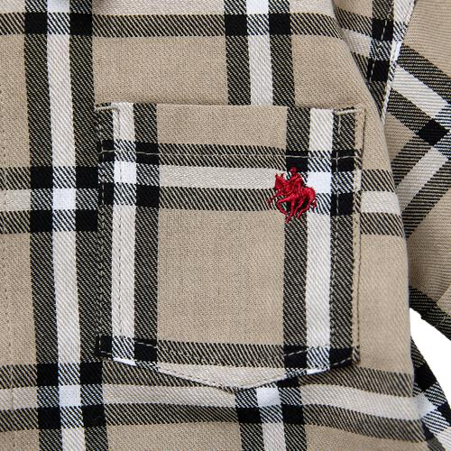 🇯🇵預訂 日本直送🇯🇵Polo Baby標誌刺繡格紋口袋短袖恤衫