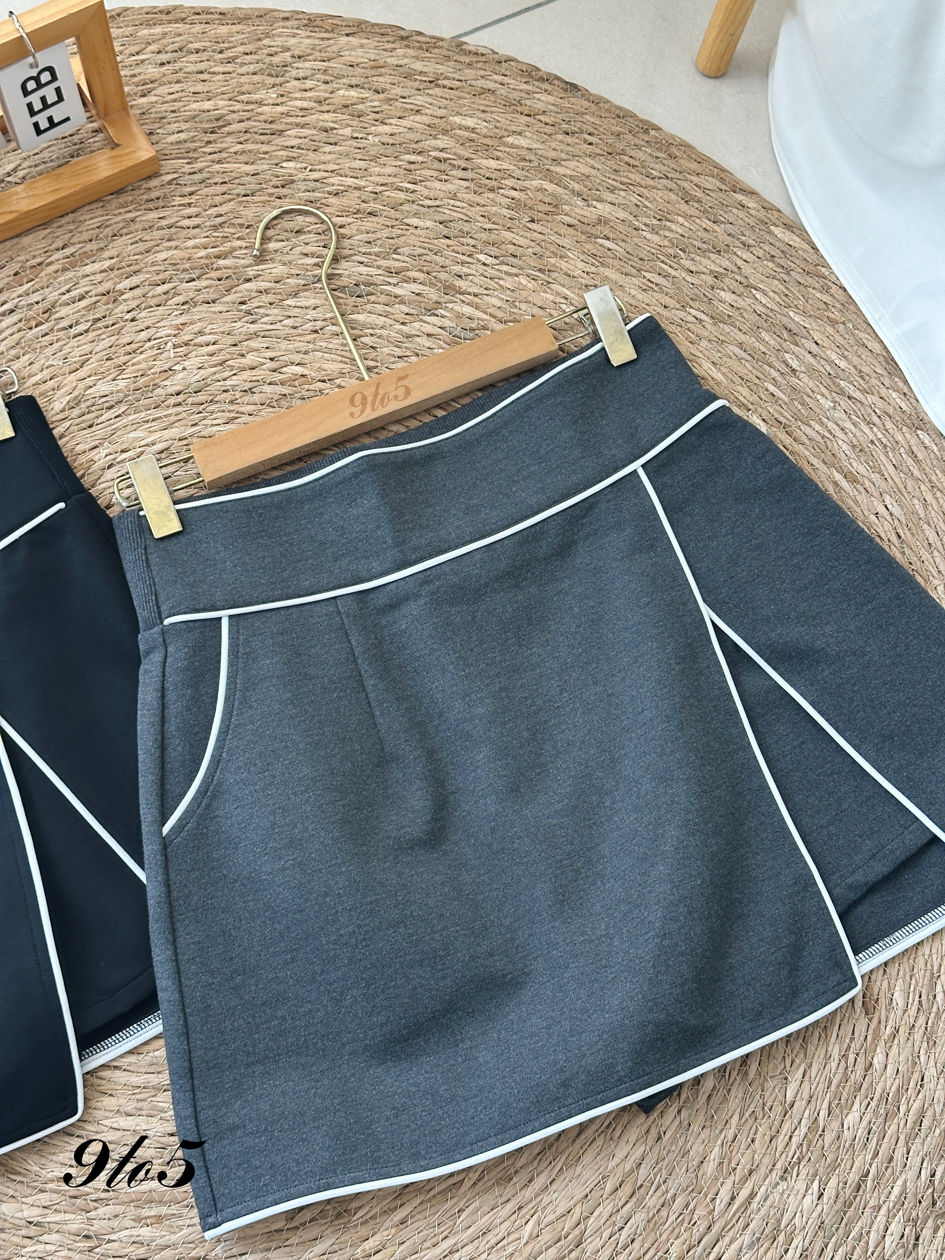 S1779 Split Mini Skirt - 3 Colors