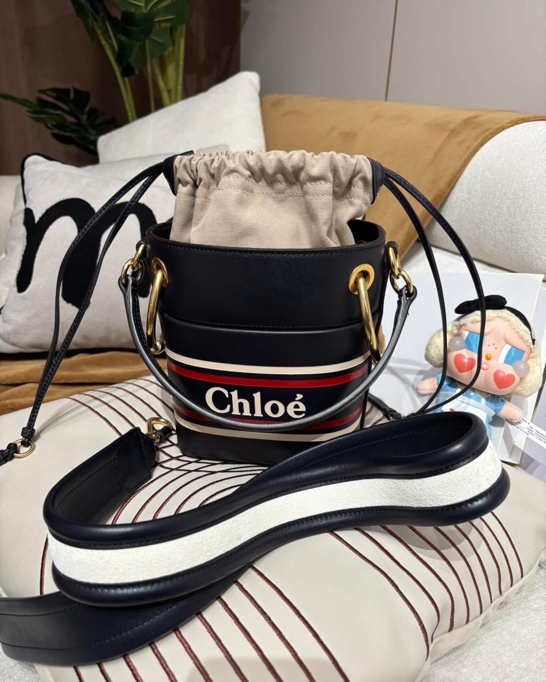 Chloe Roy Bucket 2Way Bag 藍色小牛皮水桶 100%Authentic, 98%New ✅Dust bag