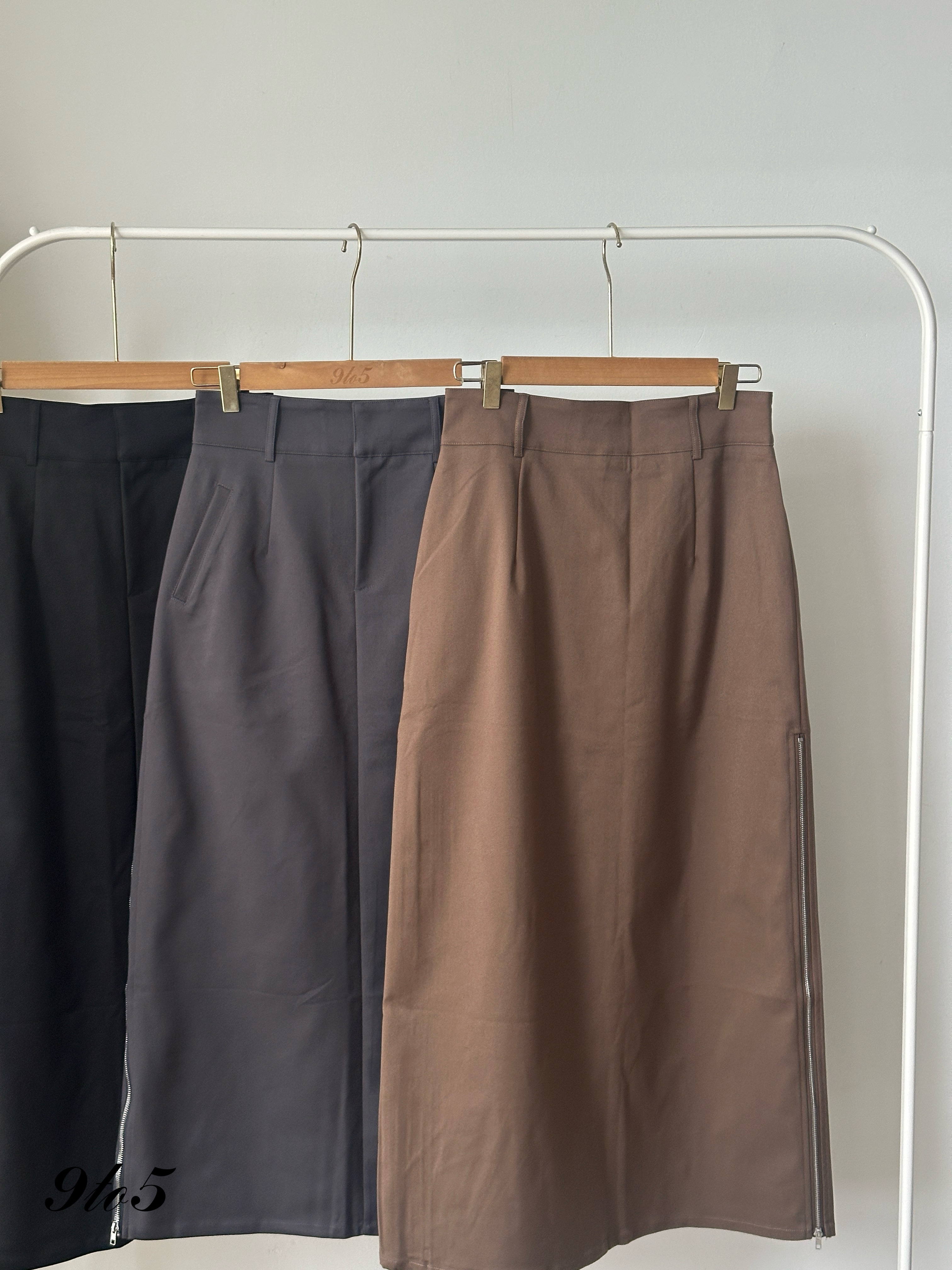 S1847 A Line Long Skirt - 3 Colors 