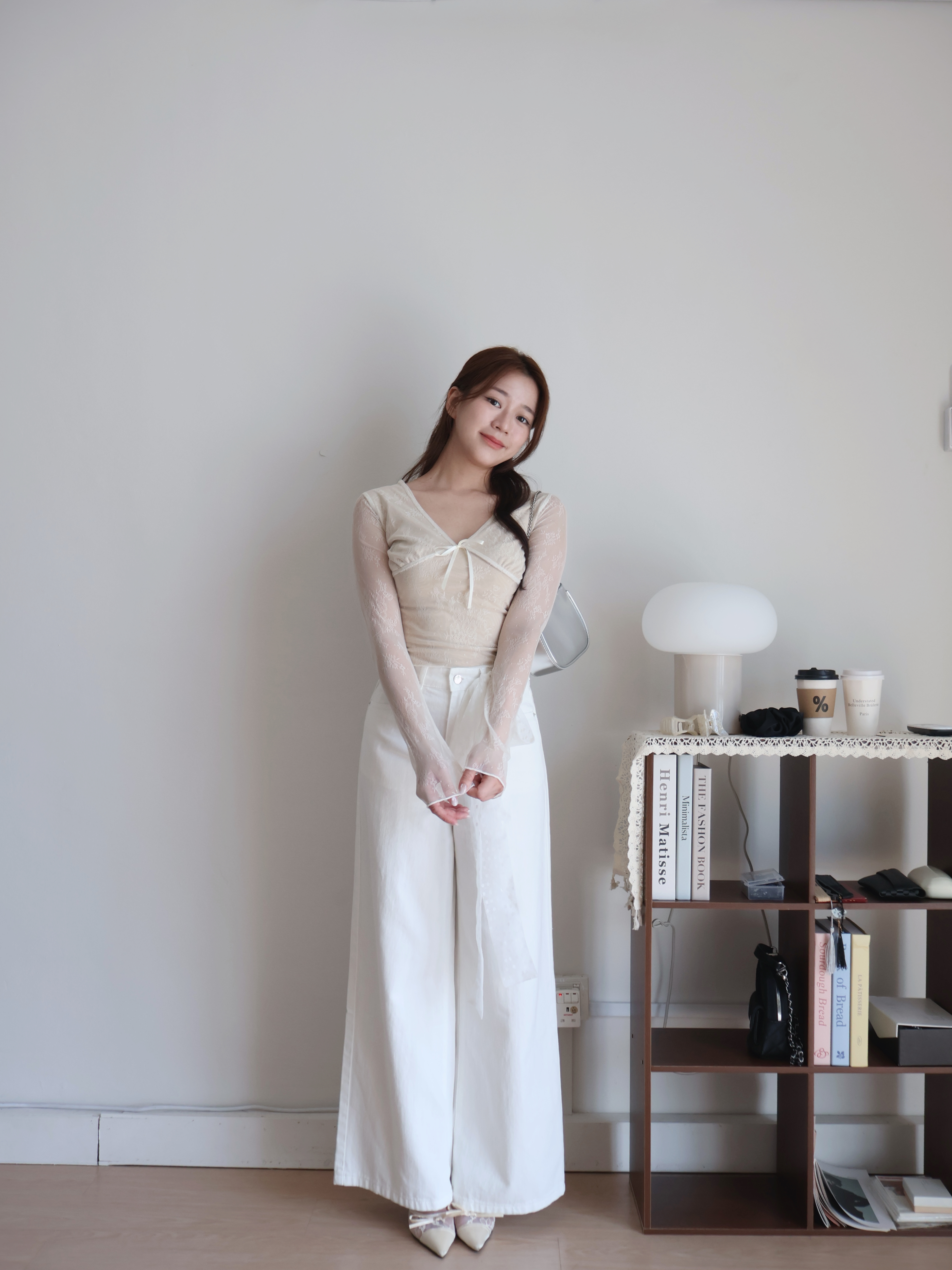 Hanna Wide-leg Jeans | White