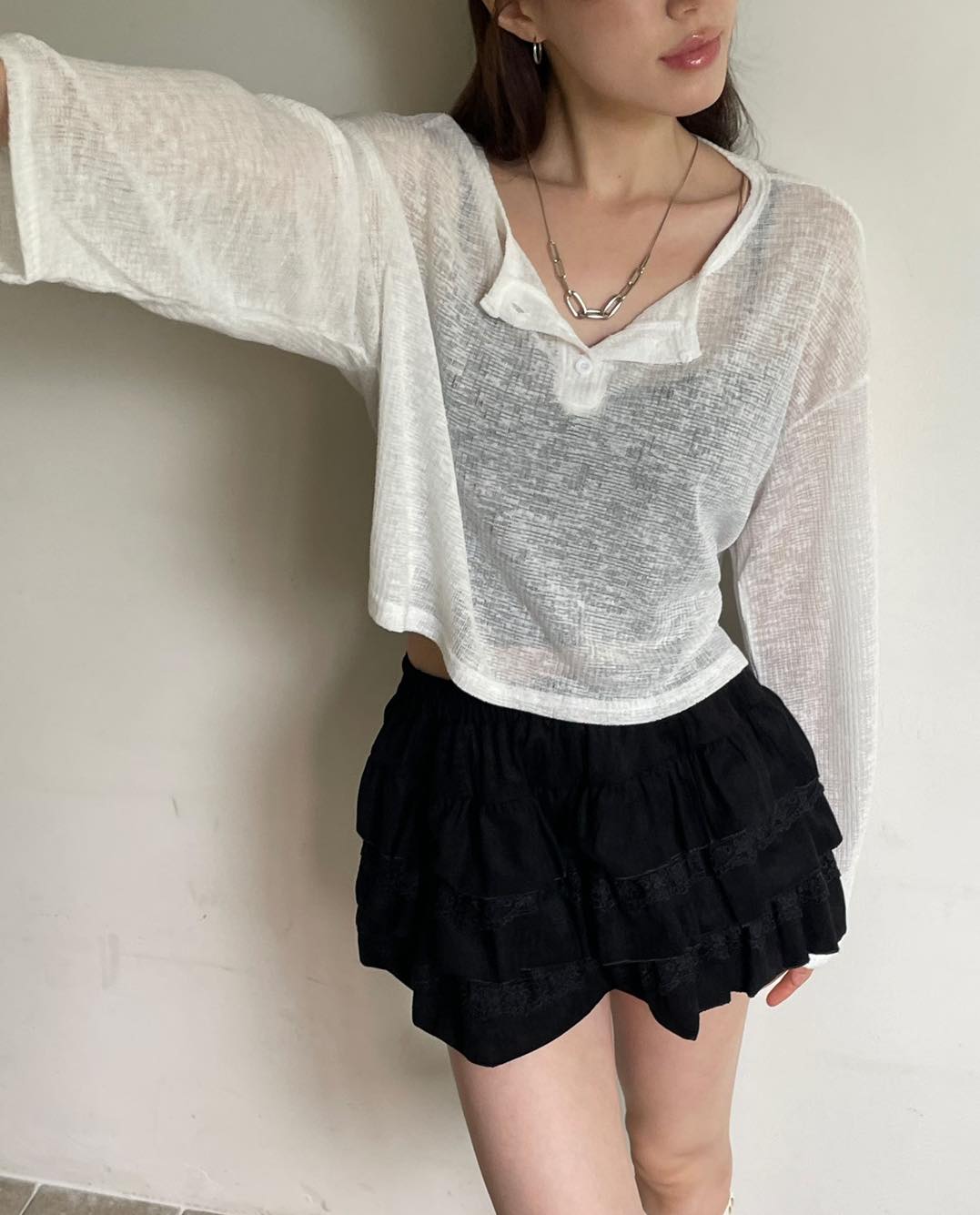 鬆身薄短cut Top