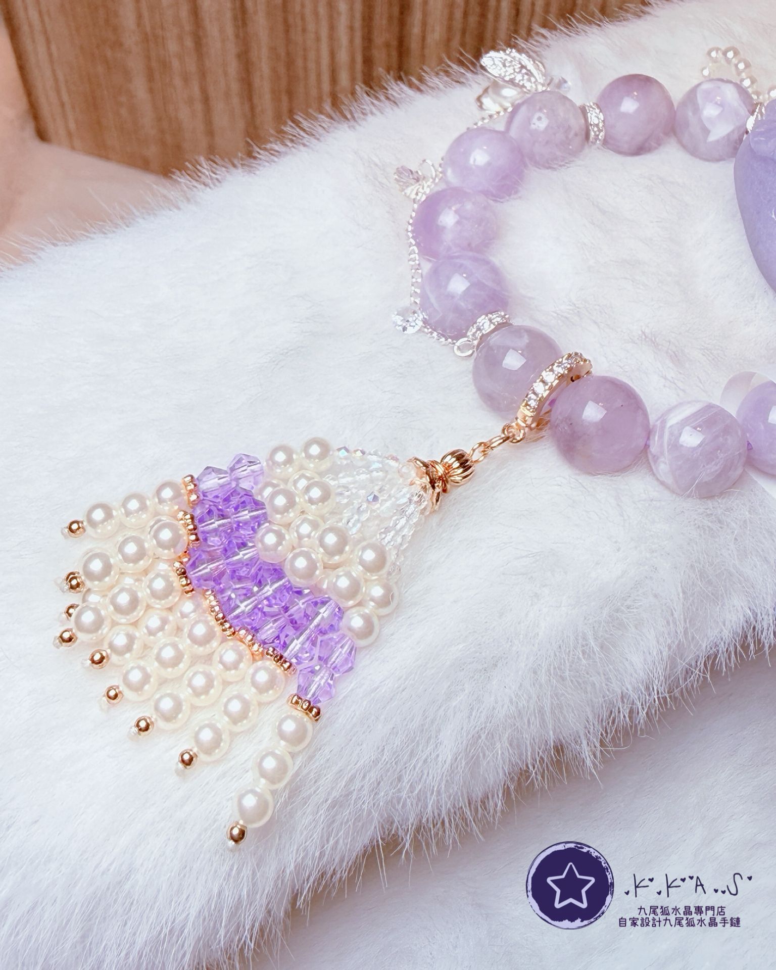 K00240 佘太翠 貓頭 自家設計手鏈