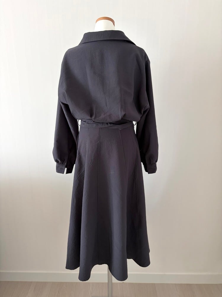 The Madeleine Belted Dress (Charcoal)