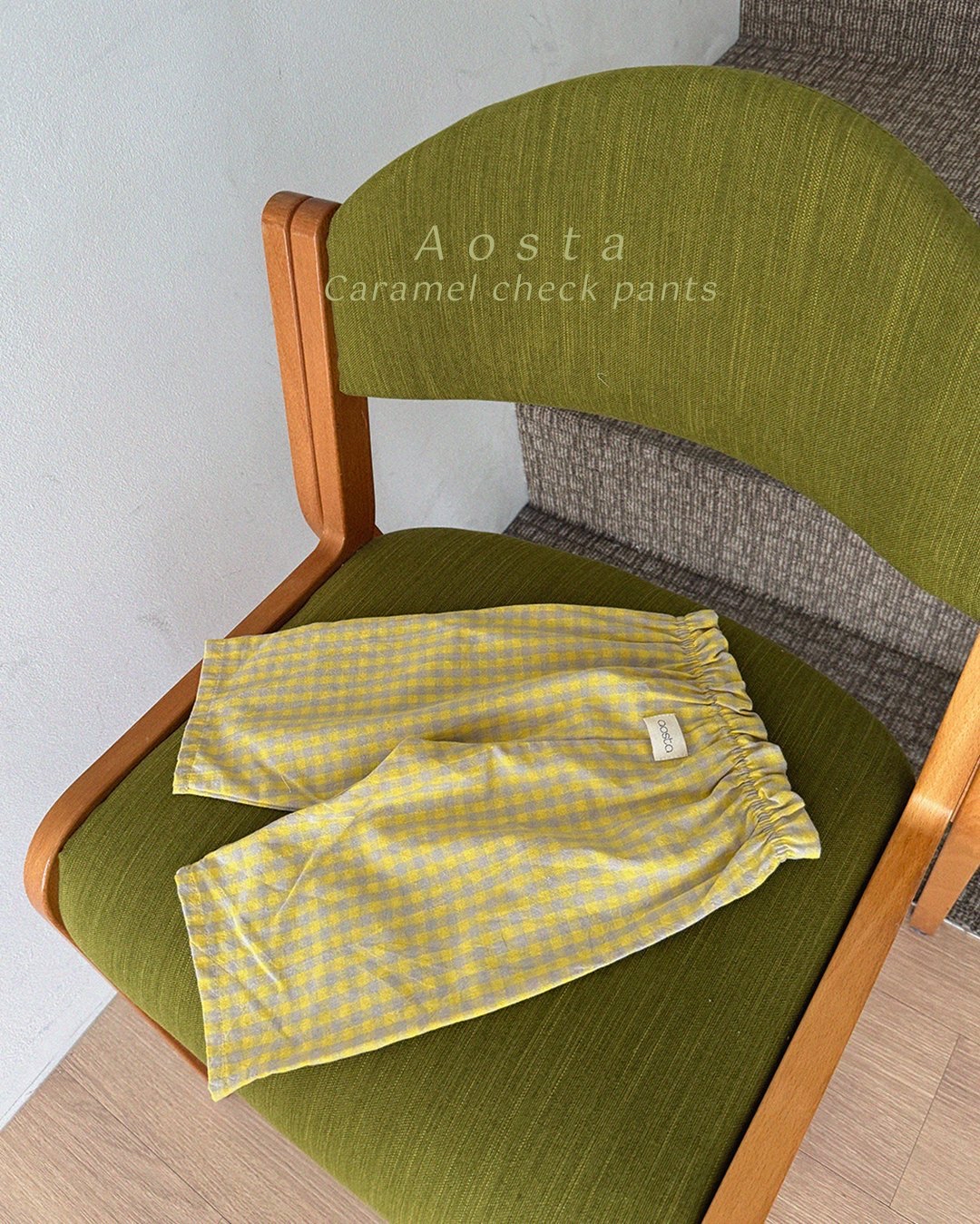 Aosta | [Caramel  Check Pants]  