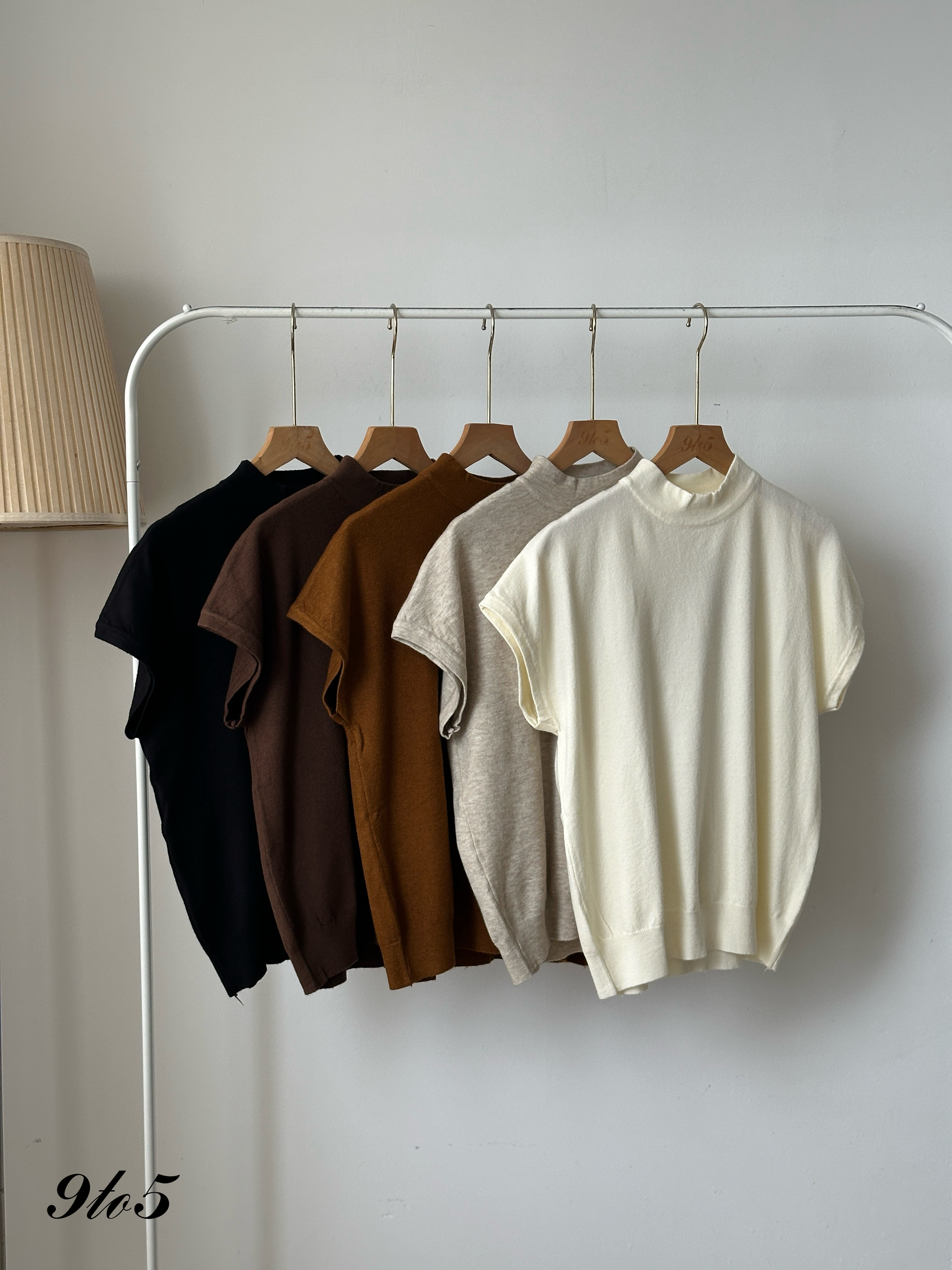 T3981 Mock Neck Knit Top - 5 Colors