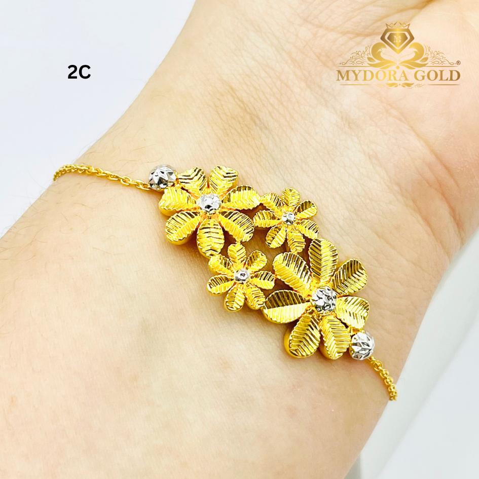 MYDORA Rantai Tangan Luxe Blooms l EMAS 916/22K