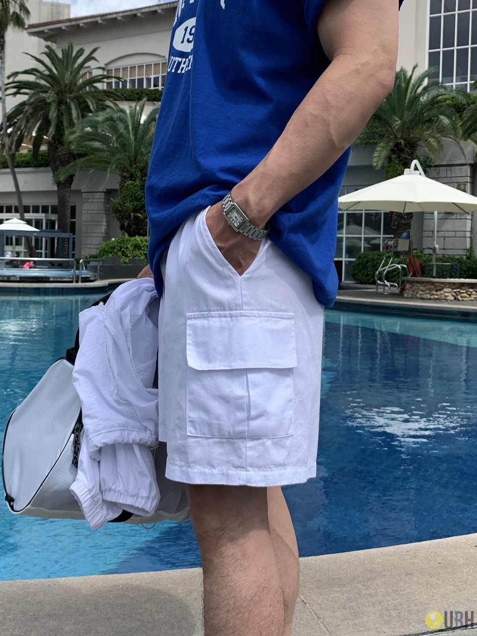 【100%保證韓國直送】Washing Cargo Pocket耐穿洗水棉半寬鬆橡筋短褲 🩳 [9 color] RL115120