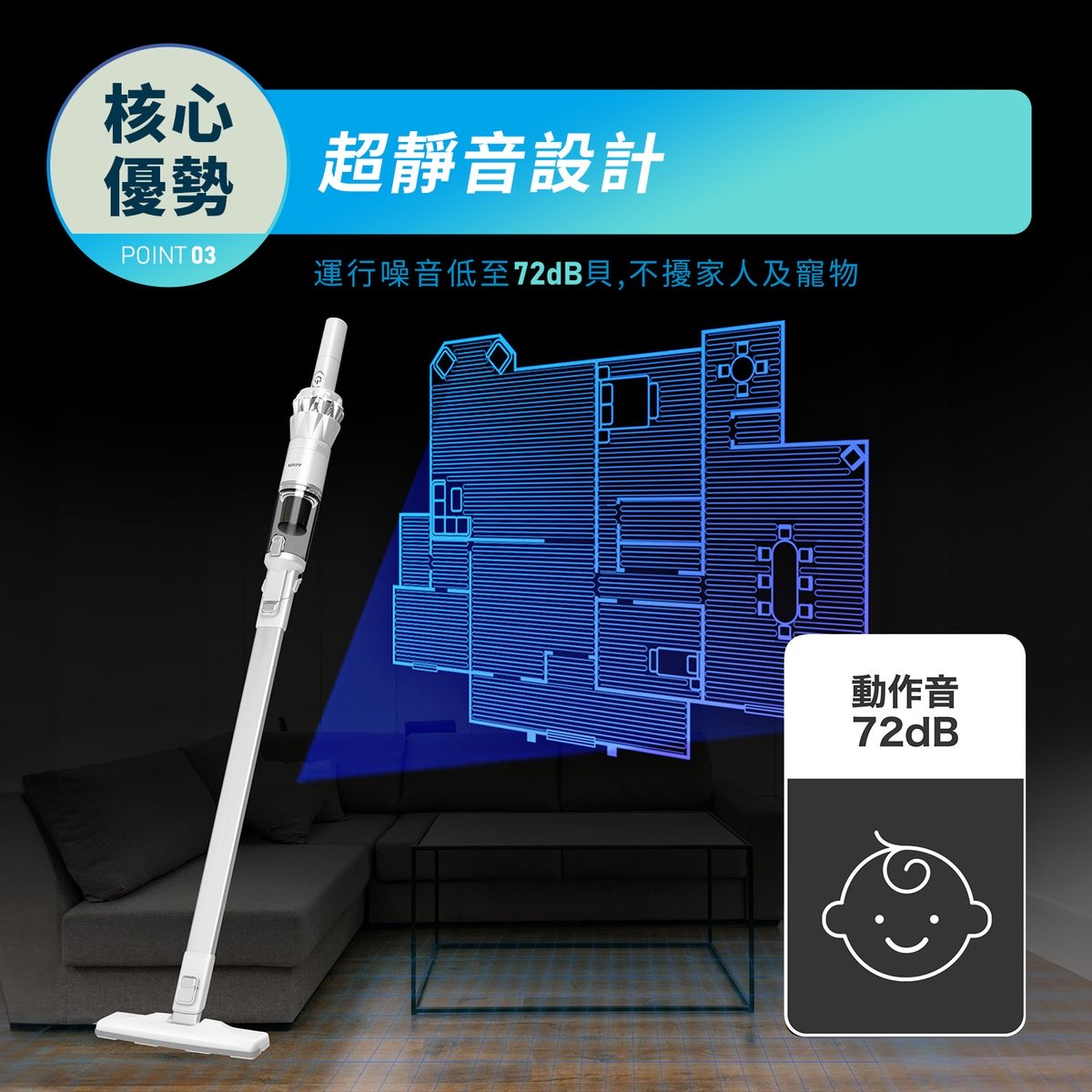 SOUYI SY-120N slim+ 超輕量無線吸塵機