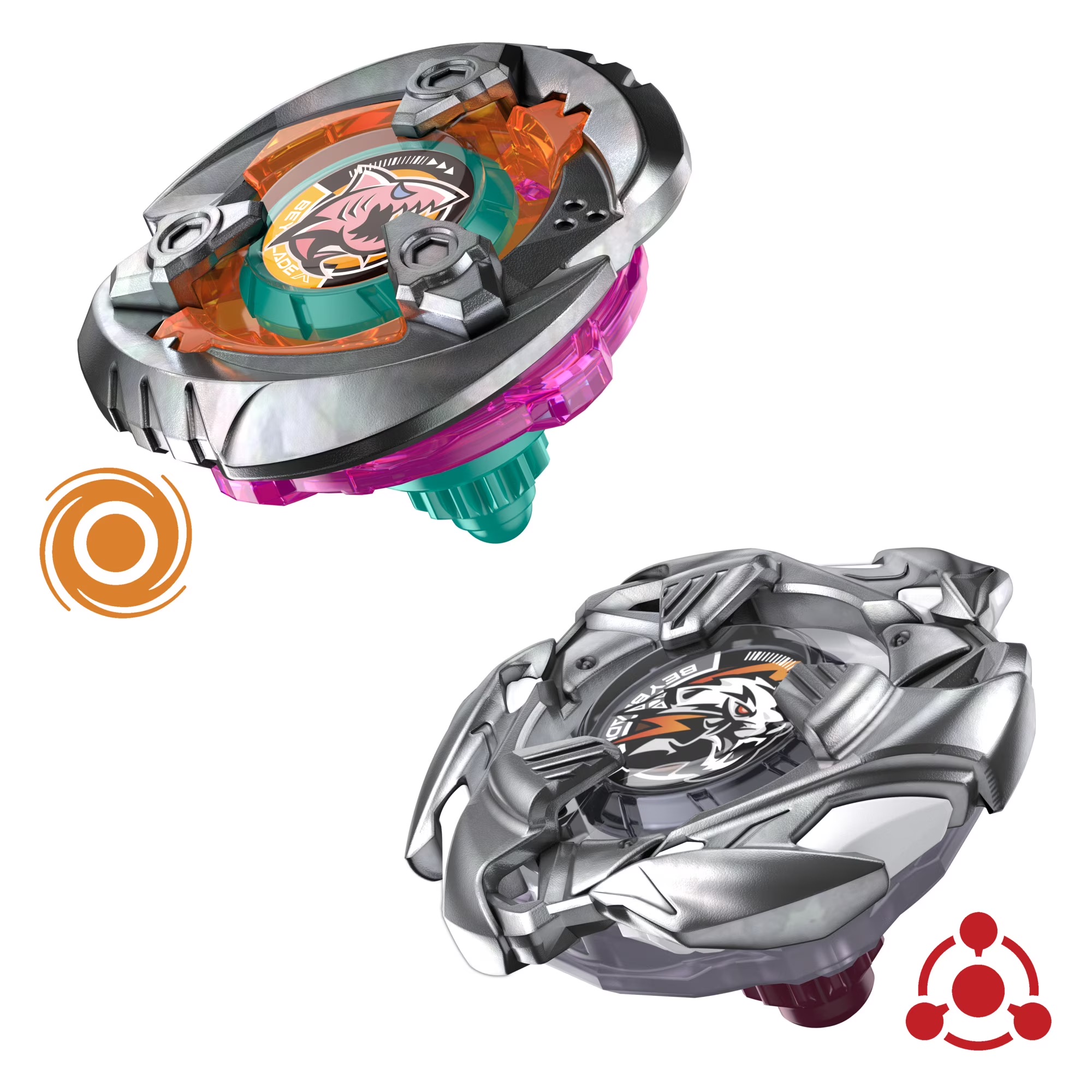 【暴力強攻/魔幻變軌】爆旋陀螺 X 吉爾鯊魚 + 皓戰猛虎 Beyblade X Gill Shark 4-70O & Pearl Tiger 3-60U Dual Pack Set 