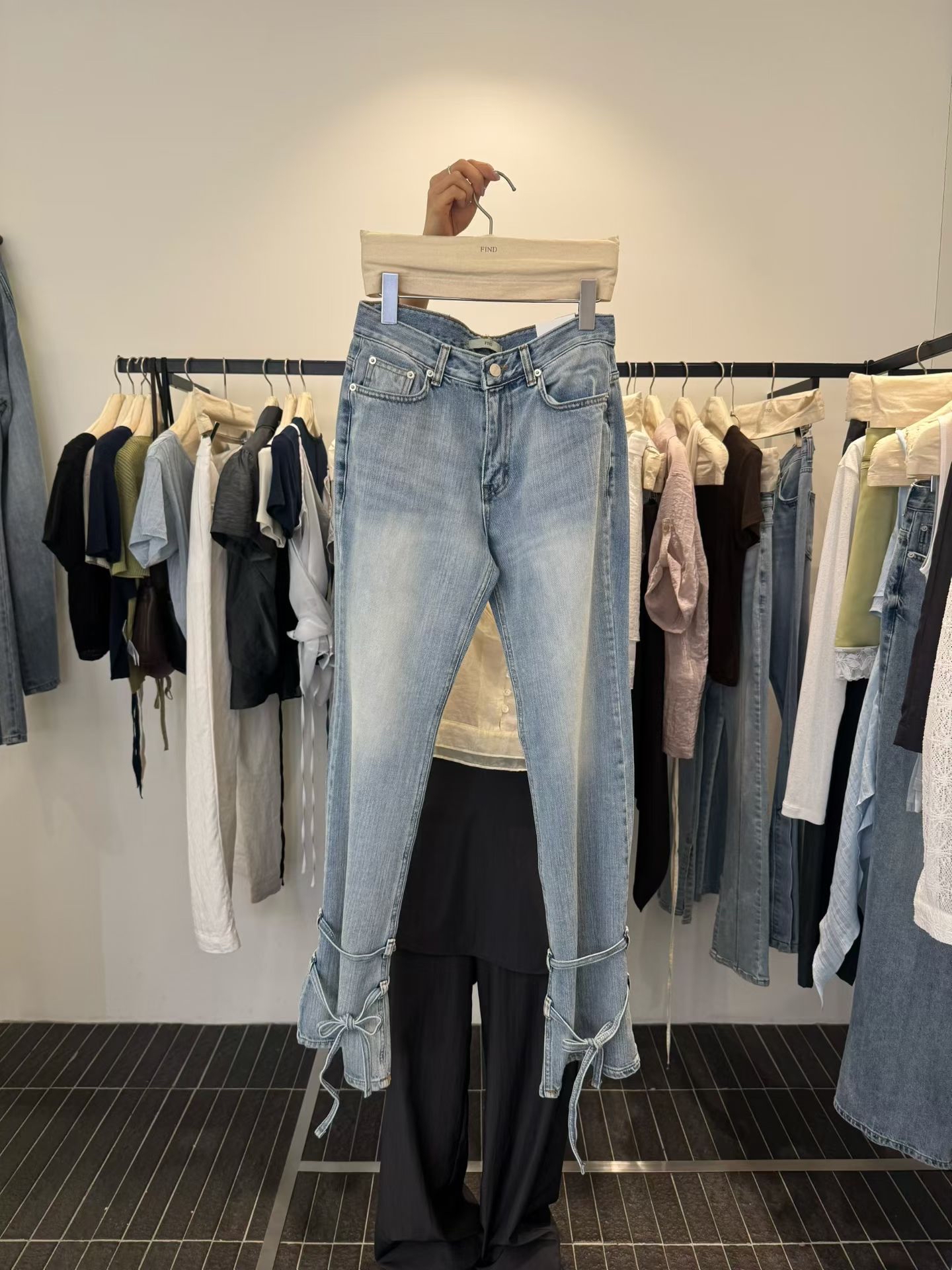 東大門女裝Find | ribbon denim 