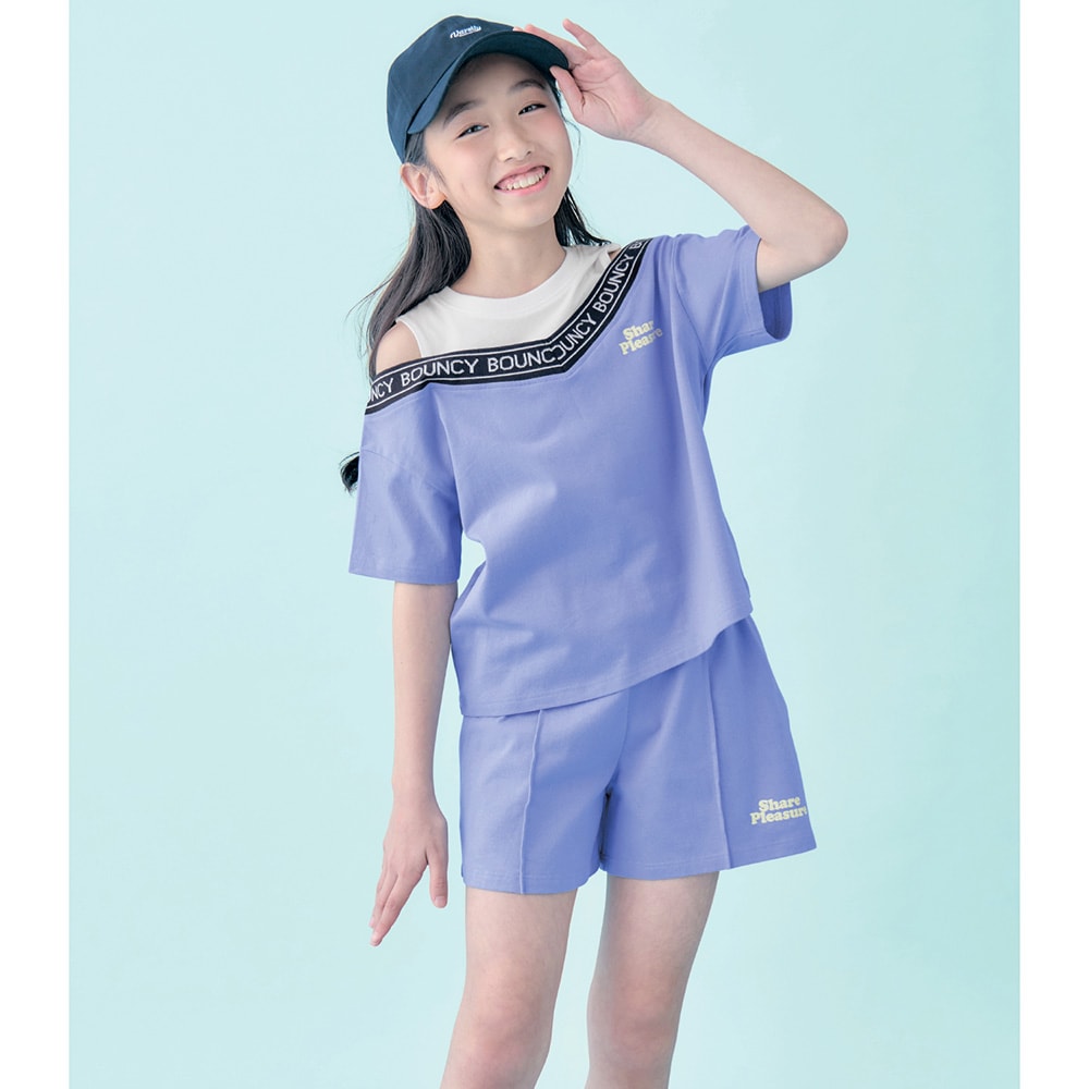 🆕【⭐訂購⭐】🌀 🇯🇵 日本直送 GITA 疊層式 露肩Tee+短褲 套裝［2款選］🌀 [ELDA-0057][260507]