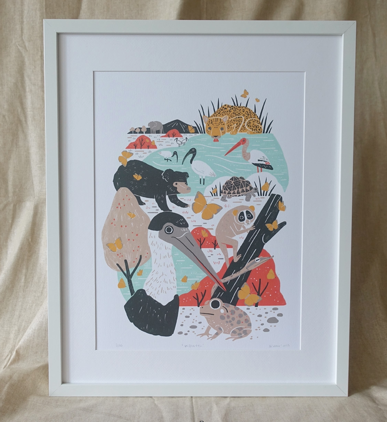 &dear 320x450 ART PRINT Wilpattu limited edition
