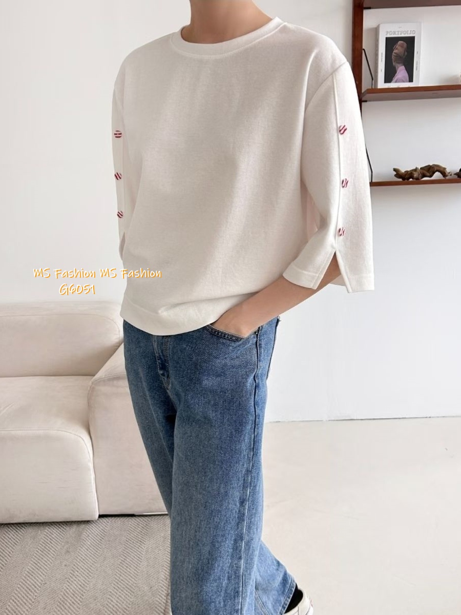 G6051 韓國🇰🇷特色袖鈕top