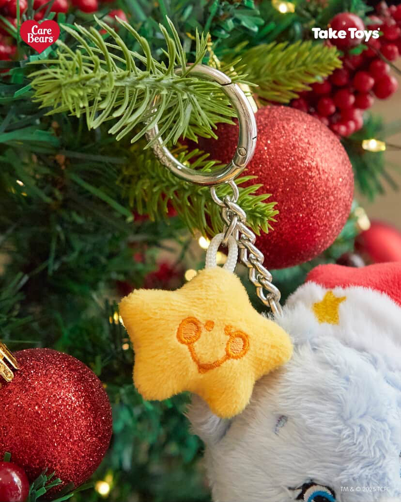 聖誕 Care Bears 毛絨鑰匙扣 - 節日歡樂隨身攜帶