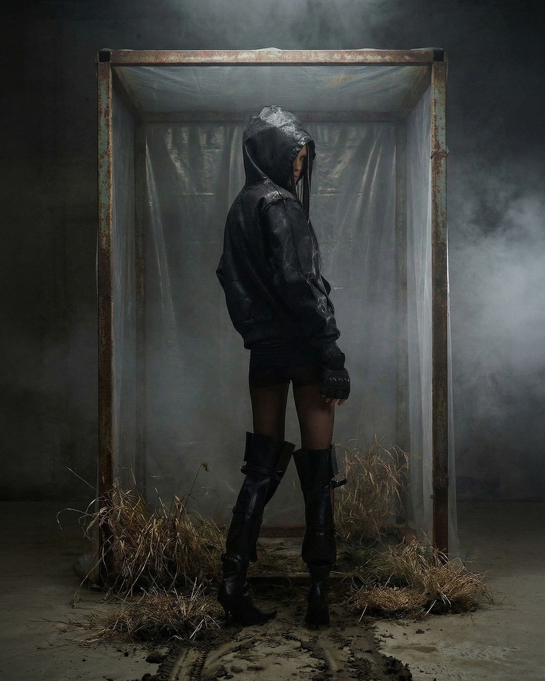 VAR-44｜MOLTING SHELL · COATED-CANVAS ZIP HOODIE