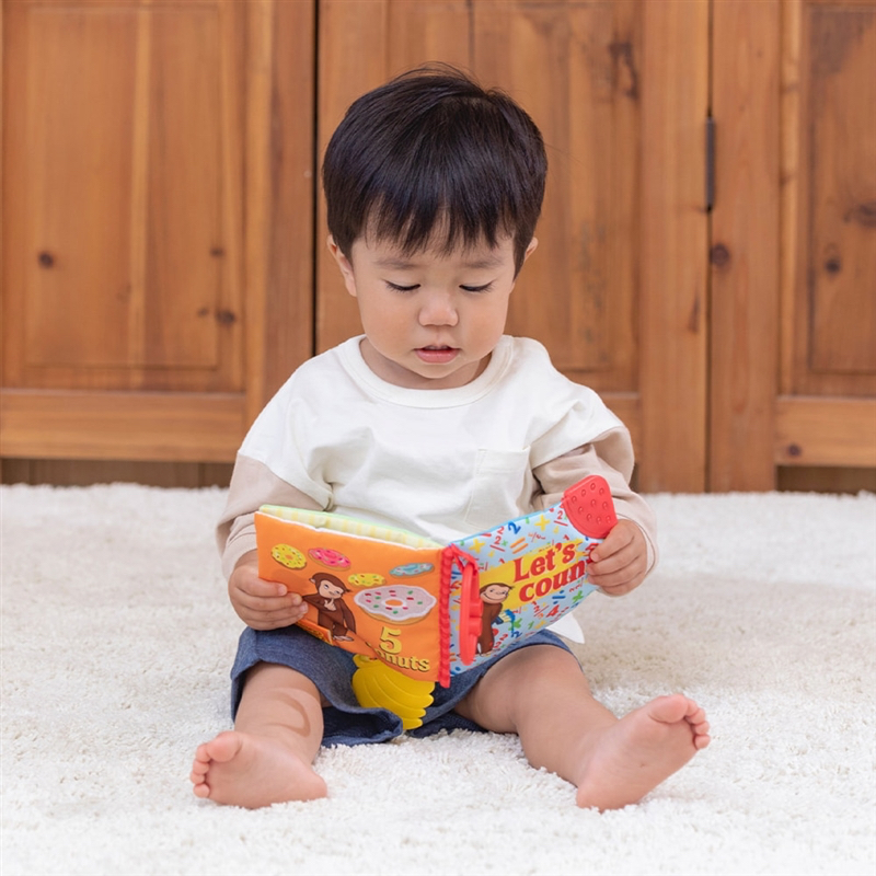 🇯🇵預訂 日本直送🇯🇵好奇的喬治嬰兒牙膠布書0m+