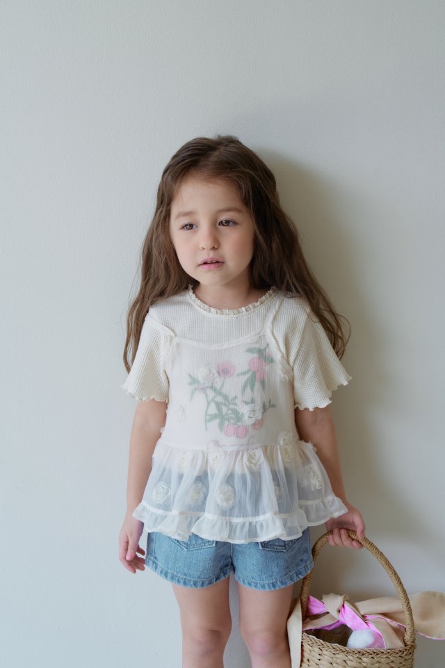 Momoann | Flower sleeveless (size 7(100-105)