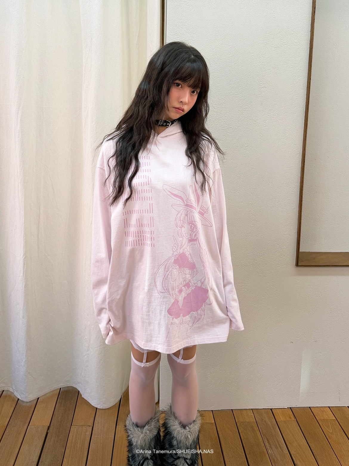 MELRONI BUNNY EARS HOODIE｜韓國 星河滿月 X CAVISH 服飾系列 (Full Moon） (26204-P)