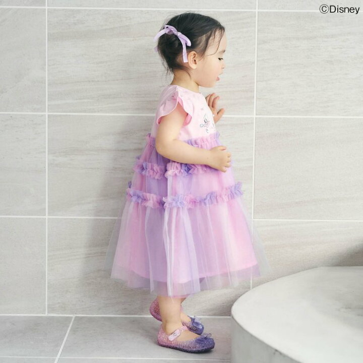 🇯🇵預訂 日本直送🇯🇵Apres les cours x 愛麗絲系列生蠔bb印花珍珠漸層薄紗短袖連身裙