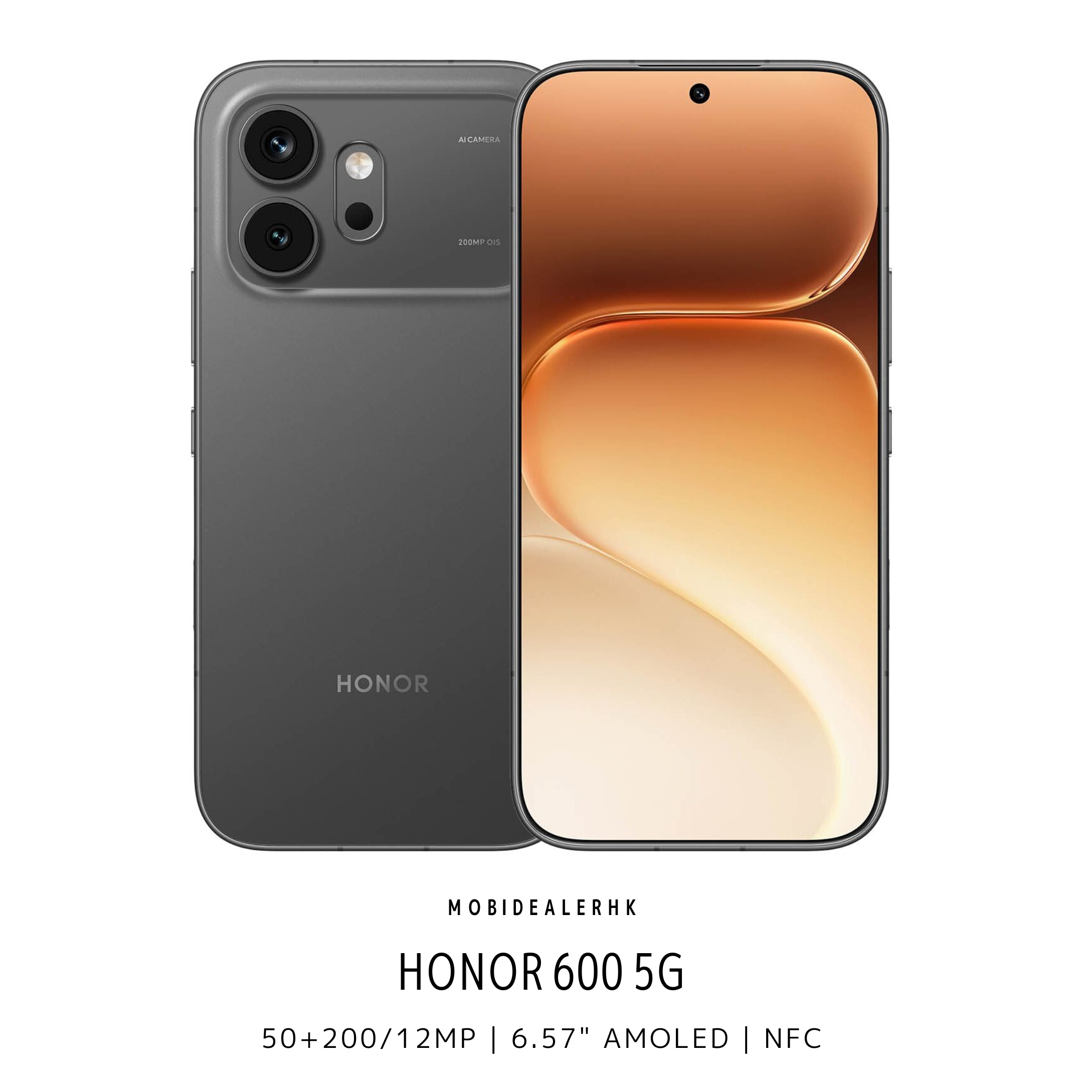 Honor 600 | 榮耀 600 | 5G | 智能手機 | 50+200/12MP | 6.57" AMOLED | NFC