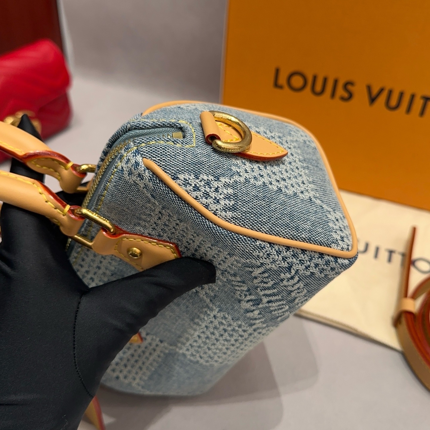 【預訂貨品】Lv 18牛仔丹寧棋盤格speedy