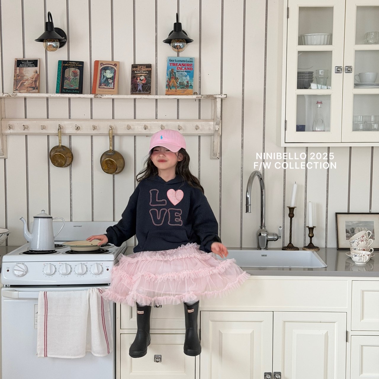 Ninibello | cake skirt (Ivory/Pink M100-110)