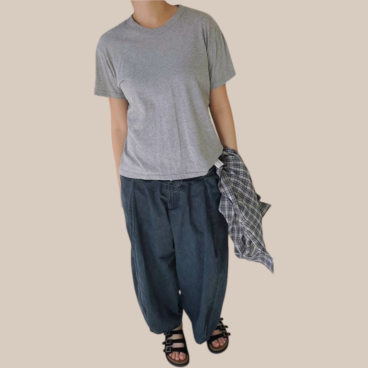221397 洗水淨色Tee