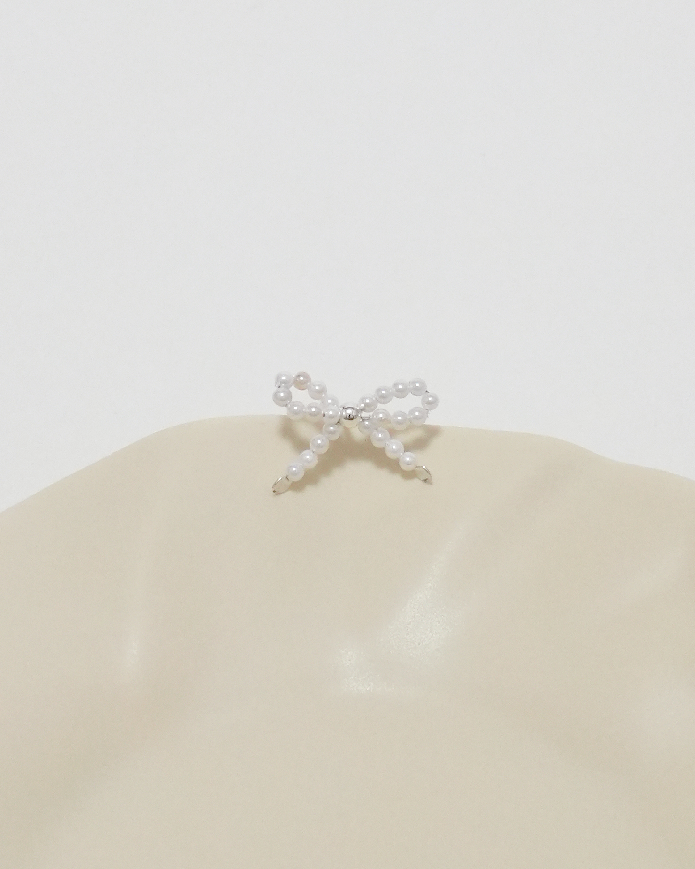 Handmade Bead Bow Earrings