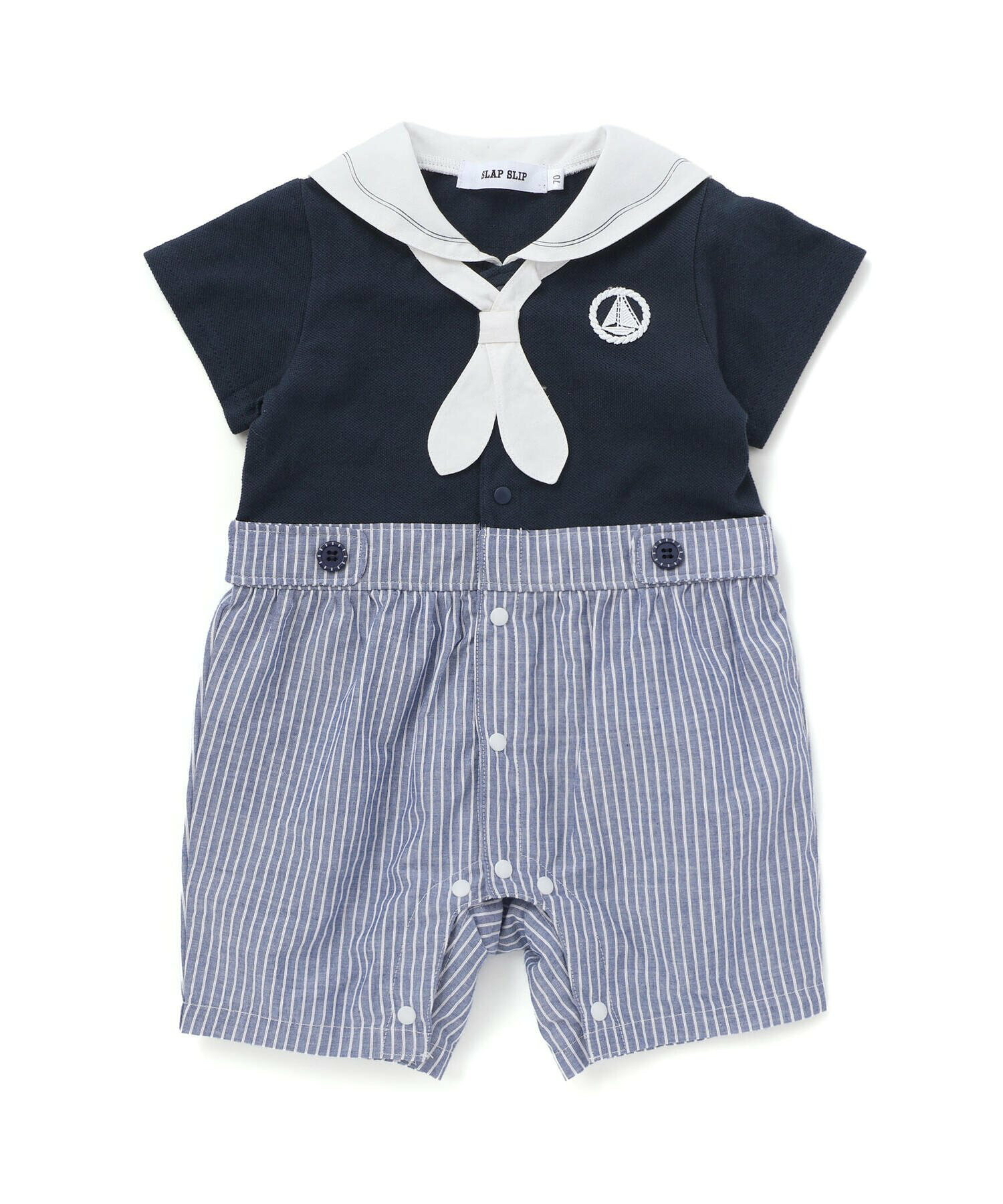 🇯🇵預訂 日本直送🇯🇵Slap Slip Baby兩色海洋風水手領短袖連身服