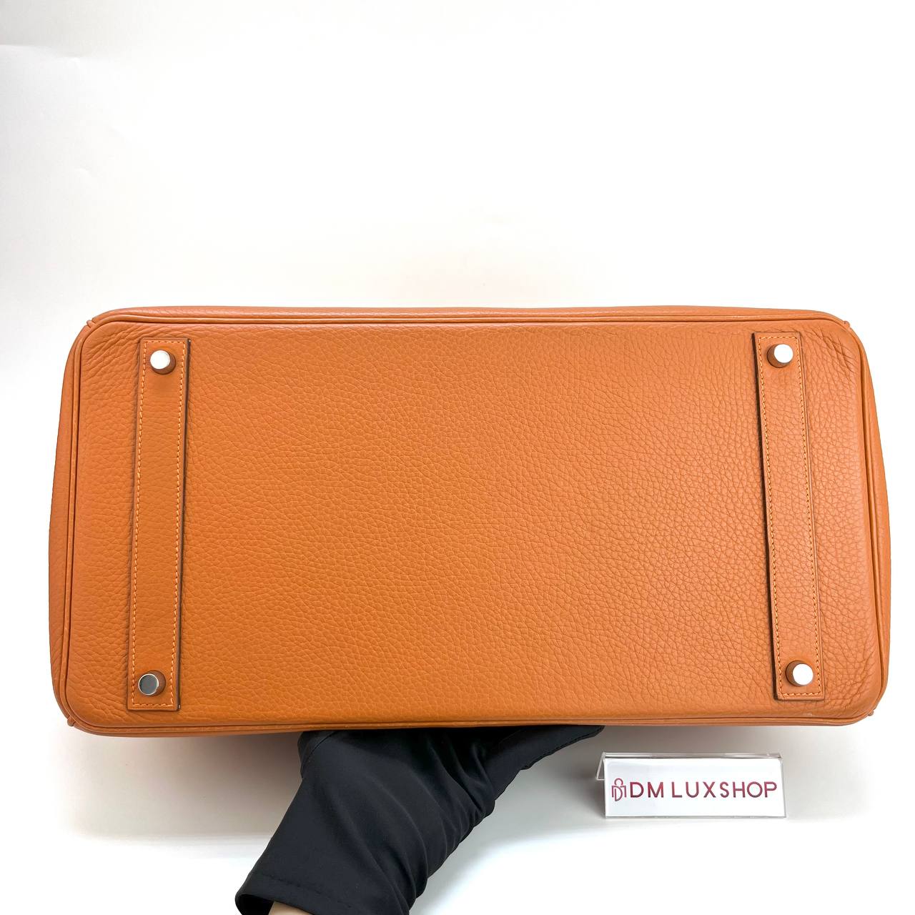  Hermes Moutarde Birkin 40 PHW (Stamp Square J)