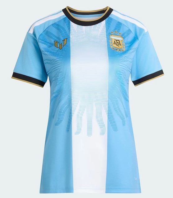 🔥 Adidas x Messi 美斯阿根廷紀念女裝球迷版球衣 (可加印金色MESSI10官方字) LD3318