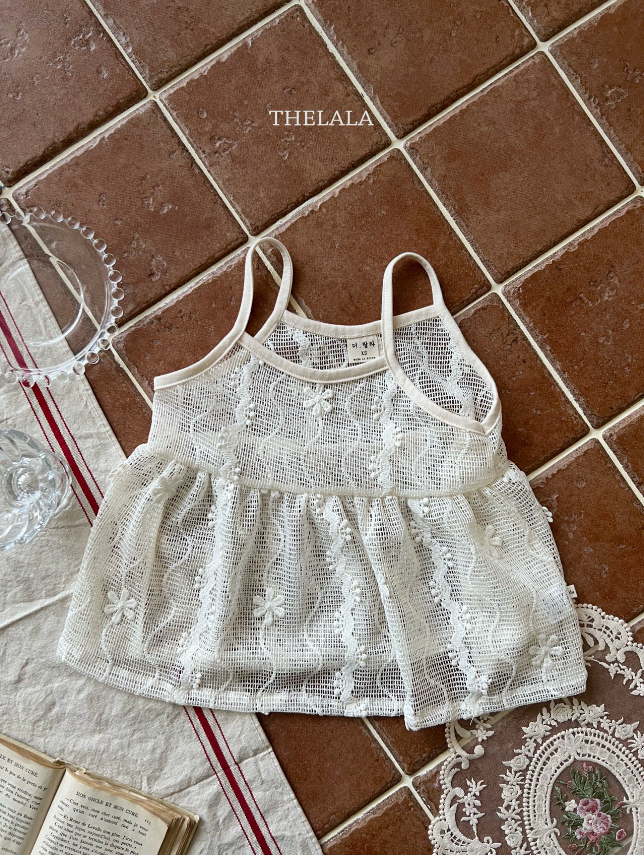 🌸預訂 韓國直送🌸🇰🇷THELALA親子款蕾絲吊帶胸衣吊帶連身裙