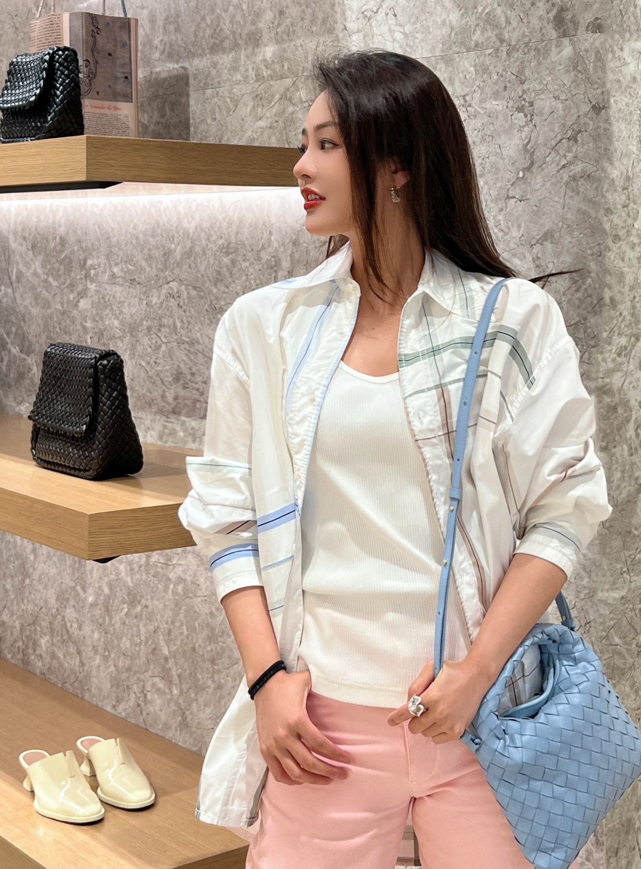 限時折扣‼️ BV Mini Hop 折扣 蓮花粉/淺藍色